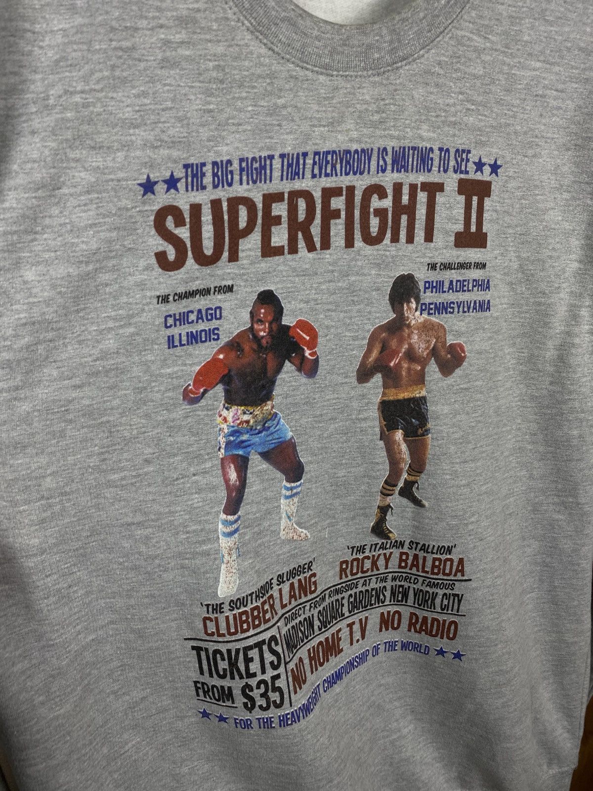 Vintage 🥊Vintage 90s Swetshirt Movie Rocky Balboa And Clubber Land🥊 Size US M / EU 48-50 / 2 - 8 Thumbnail