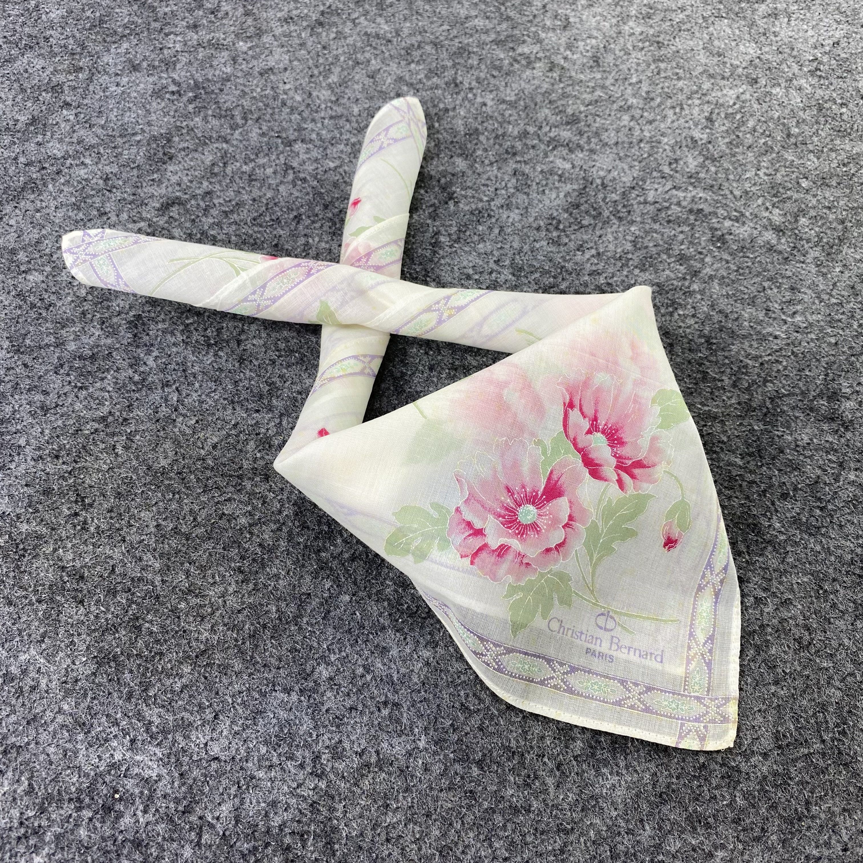 Vintage Christian Bernard Handkerchief / Bandana / Neckerchief-B1329 Size ONE SIZE - 1 Thumbnail