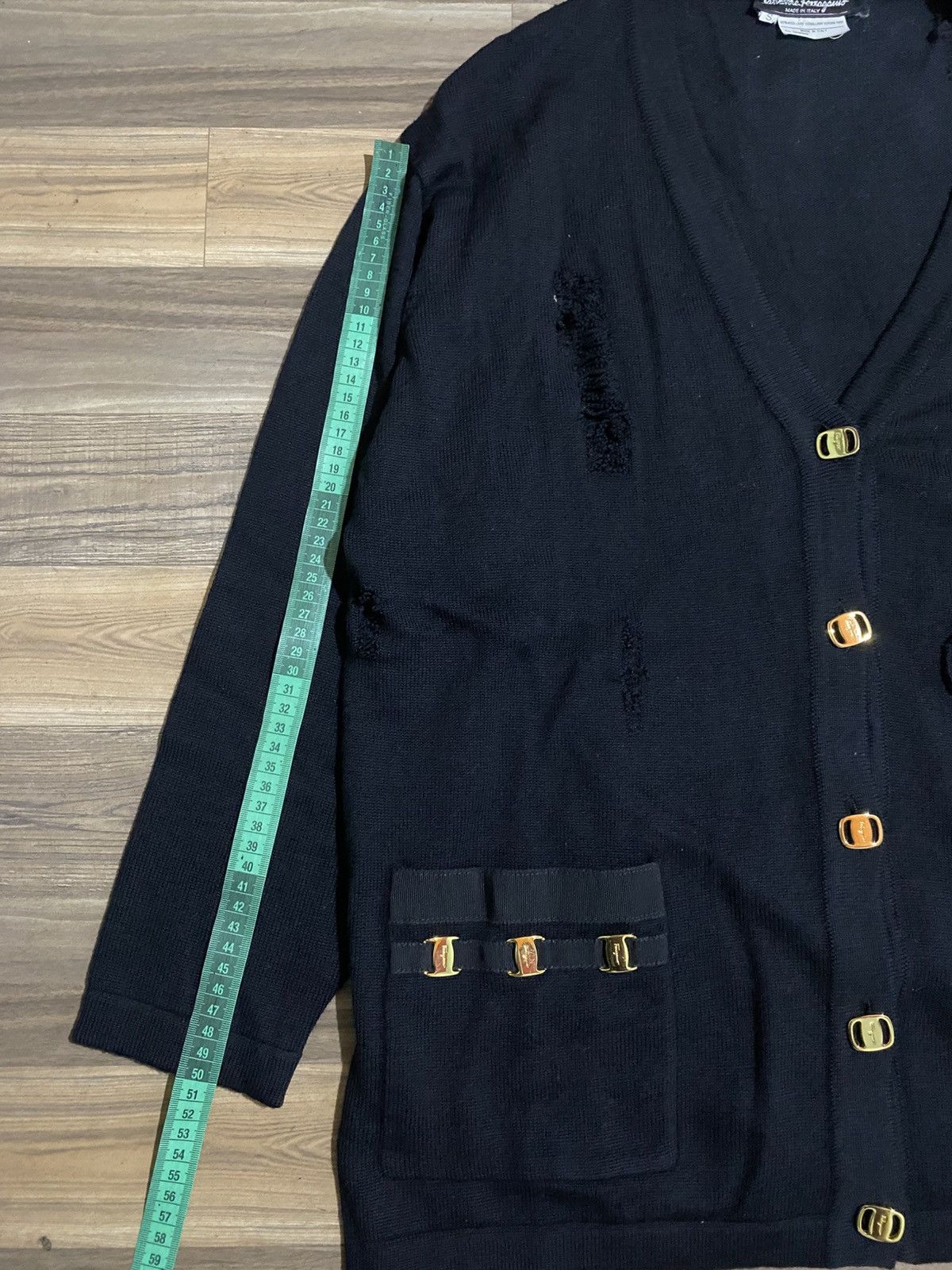Designer × Salvatore Ferragamo × Vintage SALVATORE FERRAGAMO CARDIGAN DISTRESSED Size S / US 4 / IT 40 - 13 Thumbnail