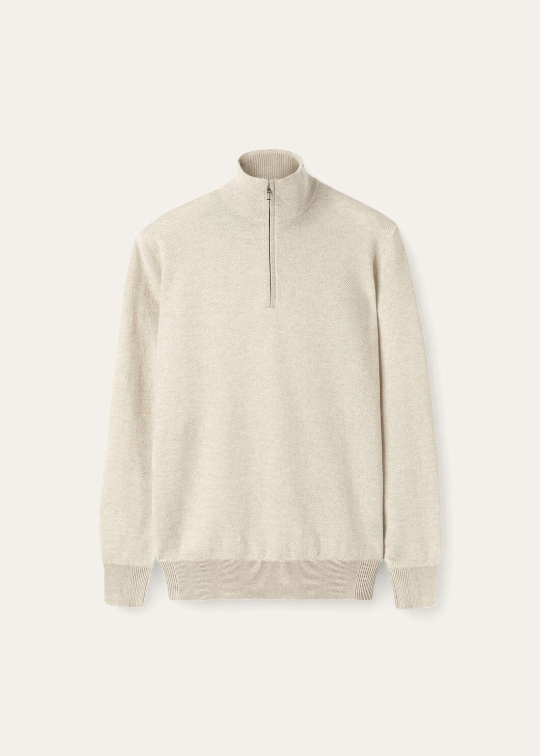 Loro Piana o1w1db10725 FAG4525 Roadster Mezzocollo Sweater in Ivory Size US M / EU 48-50 / 2 - 1 Thumbnail