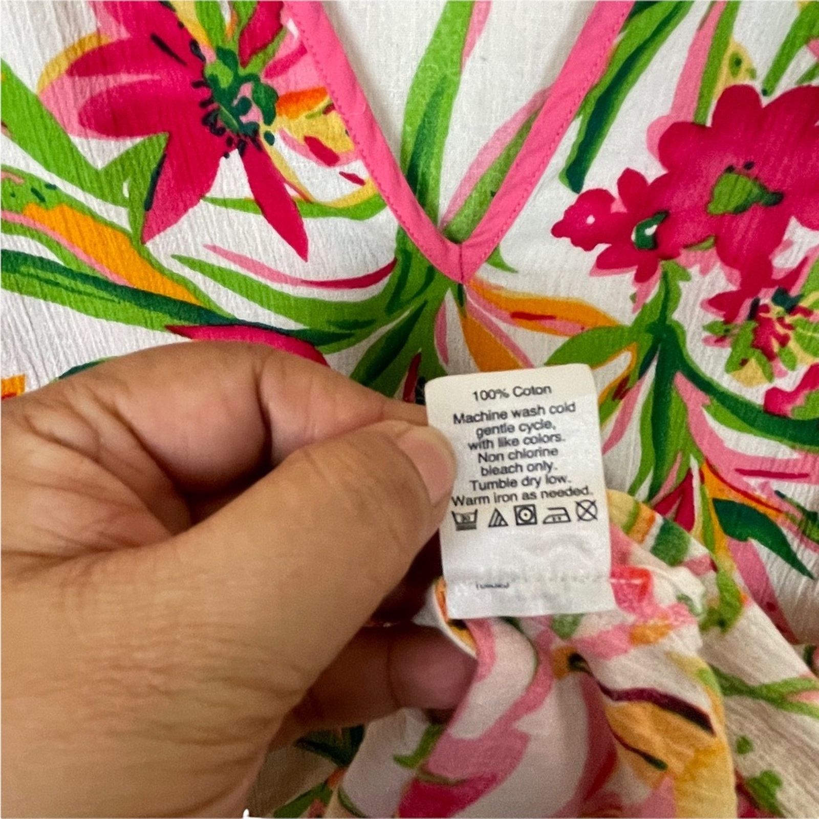 J.Crew J Crew Floral 3 QTR Sleeve Crinkle Fabric Pullover Small Size S / US 4 / IT 40 - 5 Thumbnail