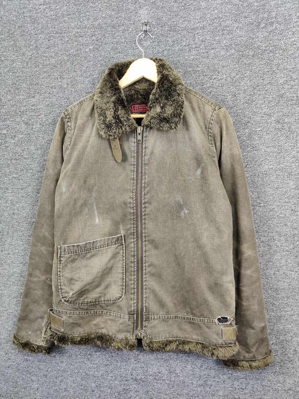 Johnbull Vintage John Bull Kojima Japan Denim Shearling Fur Jacket Size US L / EU 52-54 / 3 - 2 Thumbnail