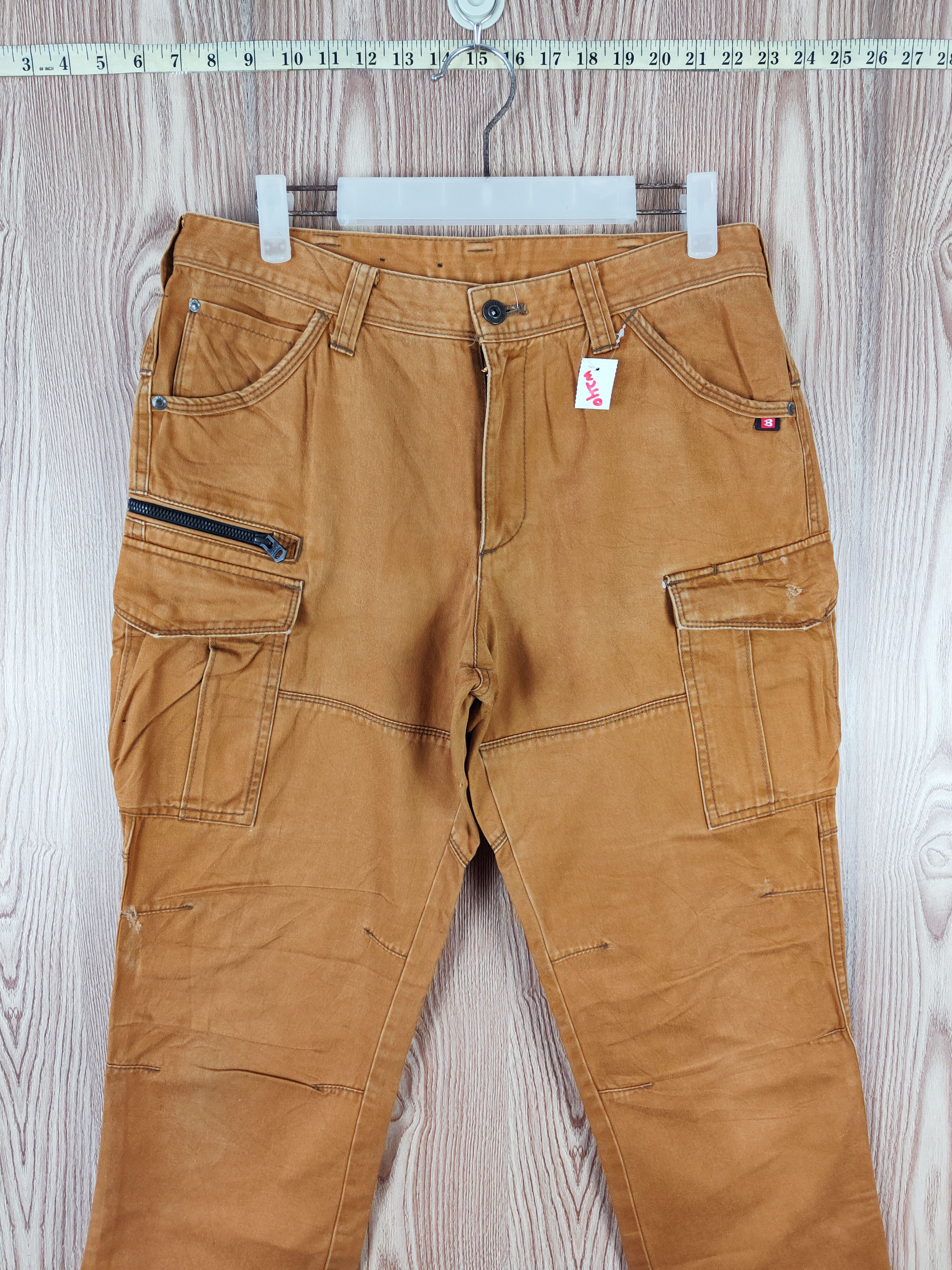 Japanese Brand Burtle Dark Orange Multipocket Tactical Cargo Pants #W240 Size US 30 / EU 46 - 2 Thumbnail