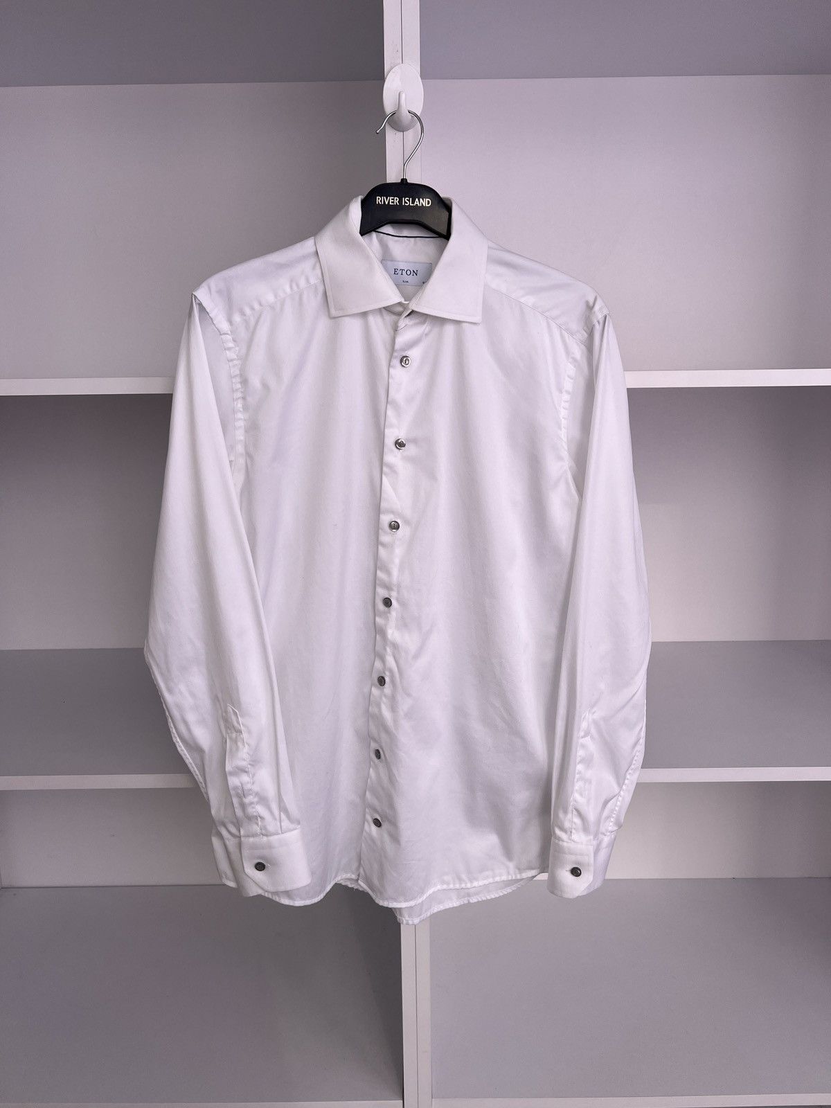 Eton × Vintage Vintage Eton Denim White Button Up Shirt Size US M / EU 48-50 / 2 - 6 Thumbnail