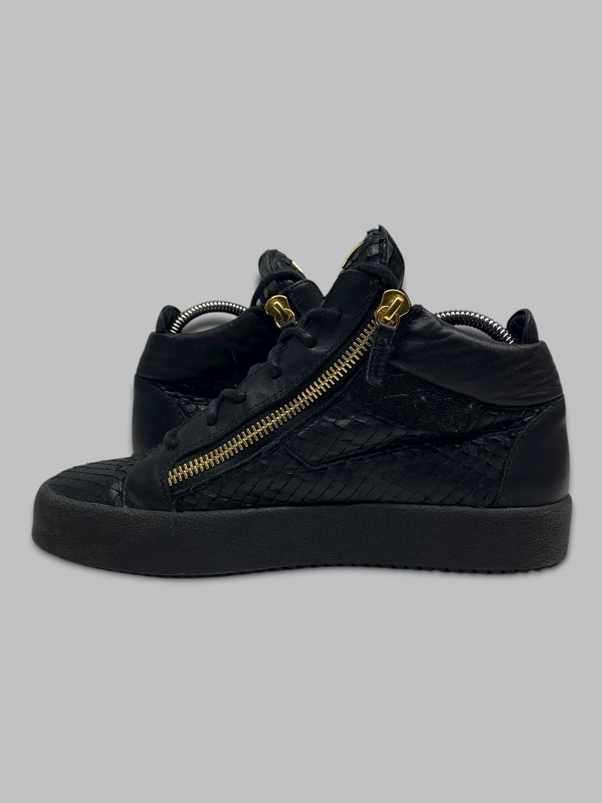 Giuseppe Zanotti Giuseppe Zanotti Snakeskin Leather High Top Sneakers Shoes Size US 8 / EU 41 - 12 Thumbnail