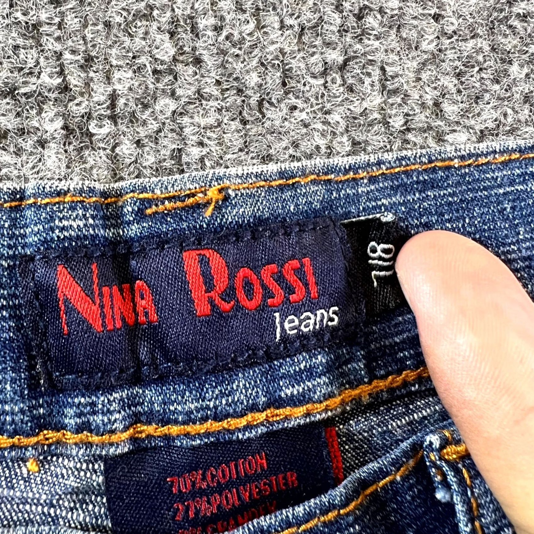 Vintage Nina Rossi Bootcut Capri Jeans Women 8 Blue Cotton Denim Travel Workwear Stretch Capri Jeans Women 8 Blue Cotton Denim Travel Workwear Stretch Size 30" / US 8 / IT 44 - 5 Thumbnail