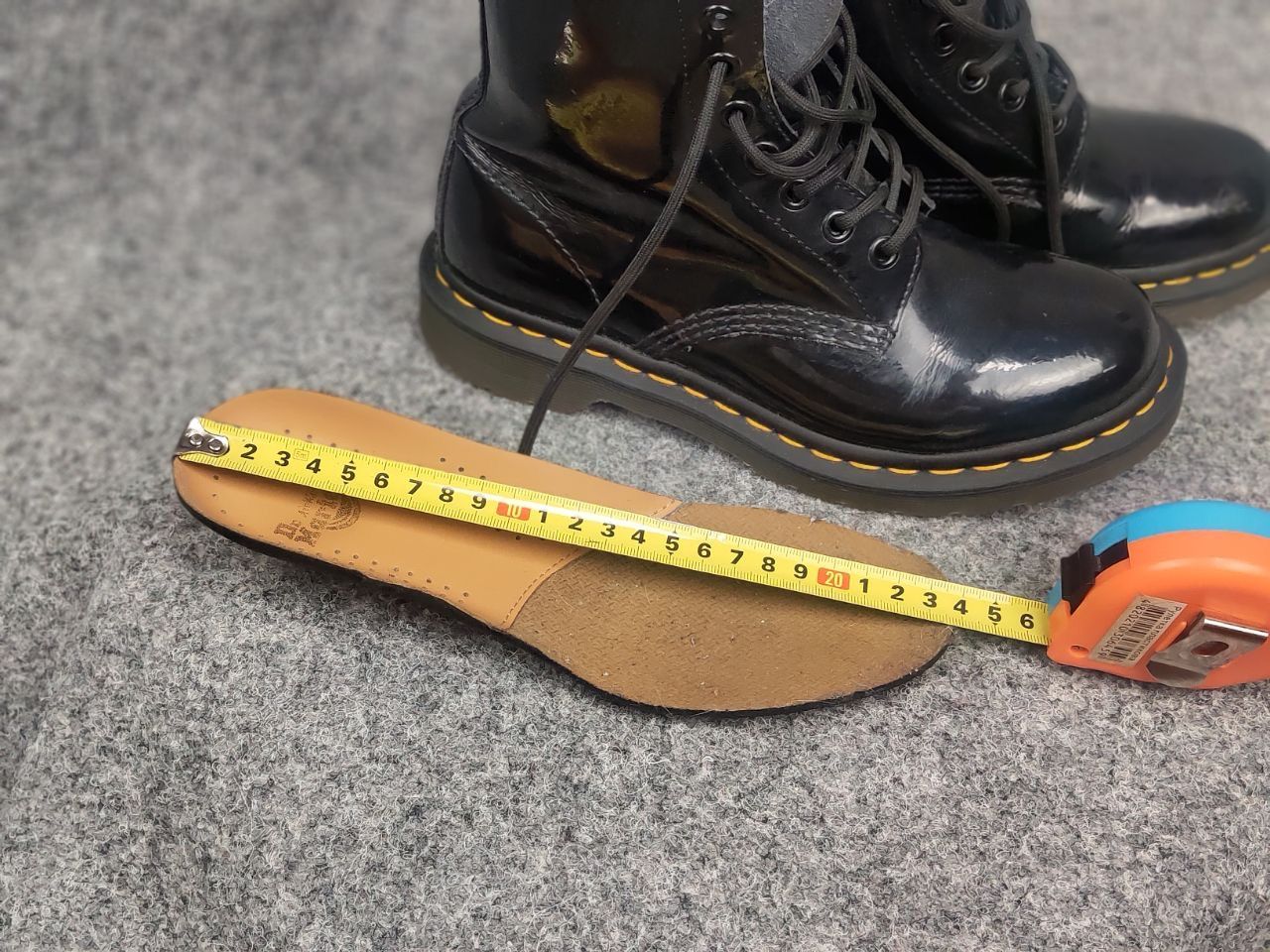 Dr. Martens Dr. Martens 11821 Patent Black Leather Combat lace up Boots Size US 6 / IT 36 - 17 Thumbnail