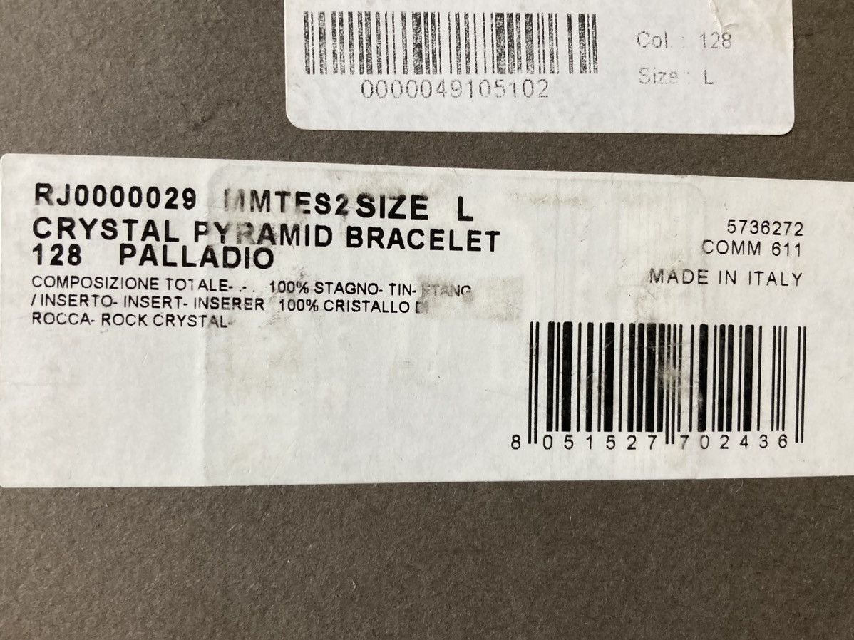 Rick Owens NEVER WORN/ Rick Owens Crystal Rock Pyramid Bracelet Size ONE SIZE - 16 Thumbnail