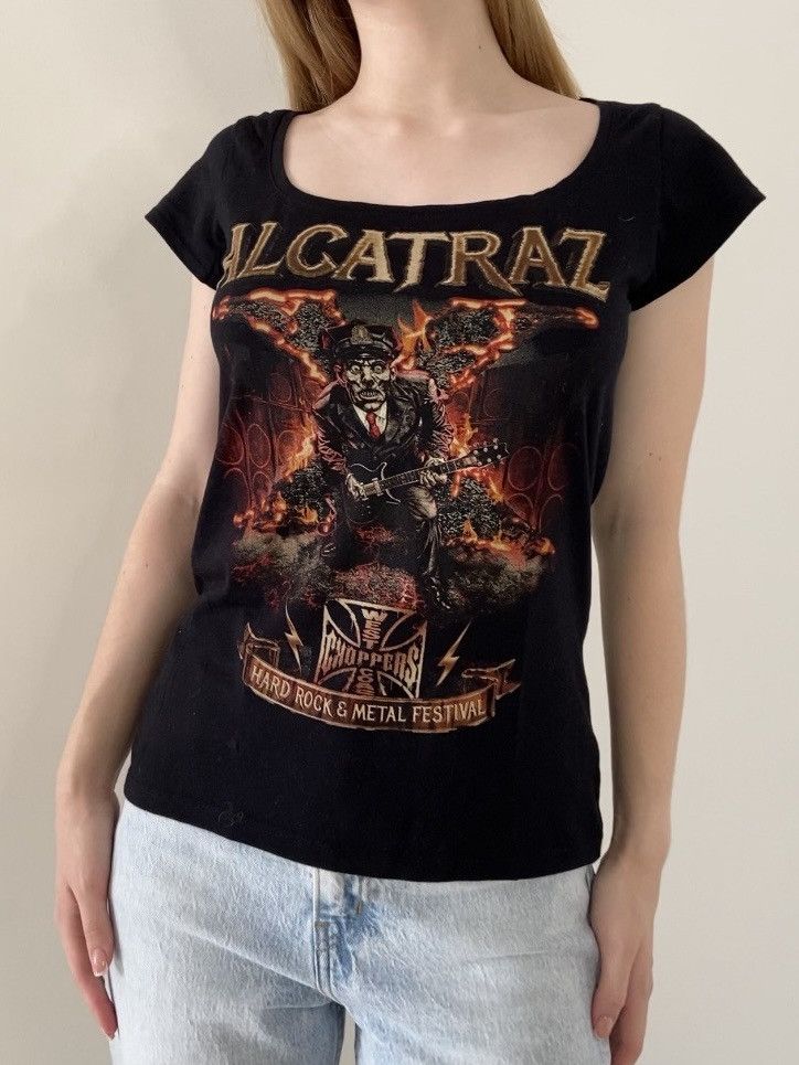 Vintage Vintage Wes Choppers Alcatraz The Tenth Annual Metal RockTee Size L / US 10 / IT 46 - 3 Thumbnail