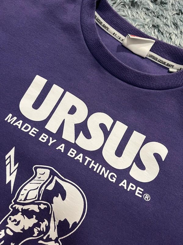 Bape Ursus BAPE x izzue 2019 Purple Sweatshirt Size US M / EU 48-50 / 2 - 12 Thumbnail