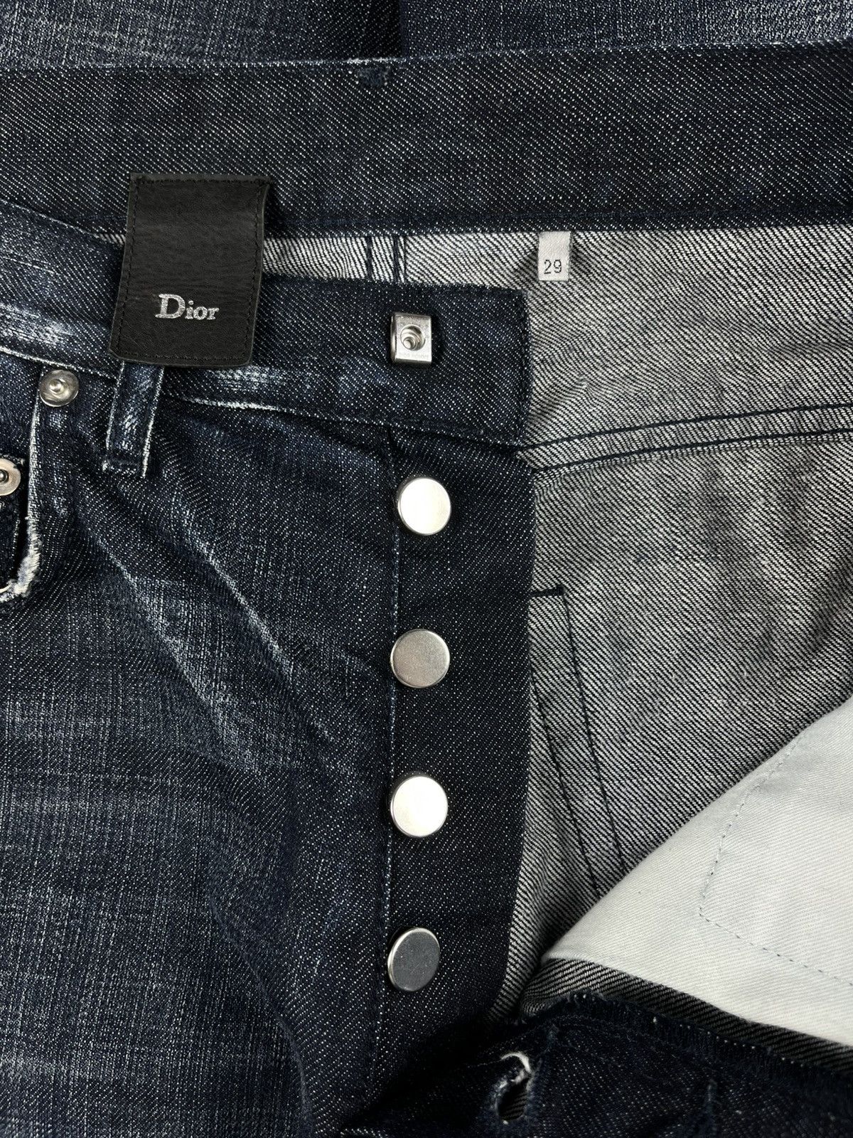 Dior SS10 Dior Homme Faded Washed Indigo Blue Denim Jeans Size US 29 - 6 Thumbnail