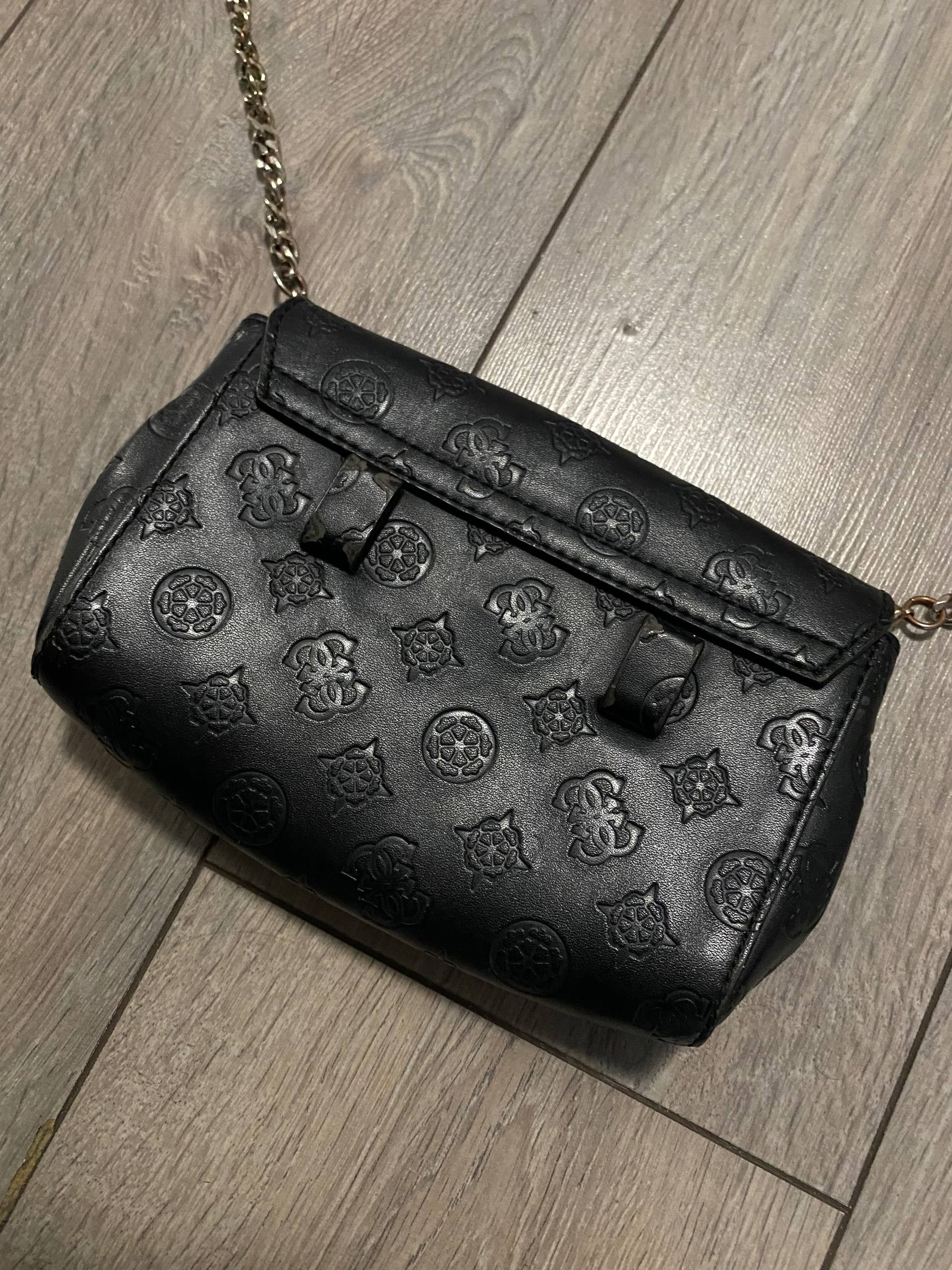 Guess Guess Bag Black Monogram The Handle Is Adjustable Leather Size ONE SIZE - 7 Thumbnail