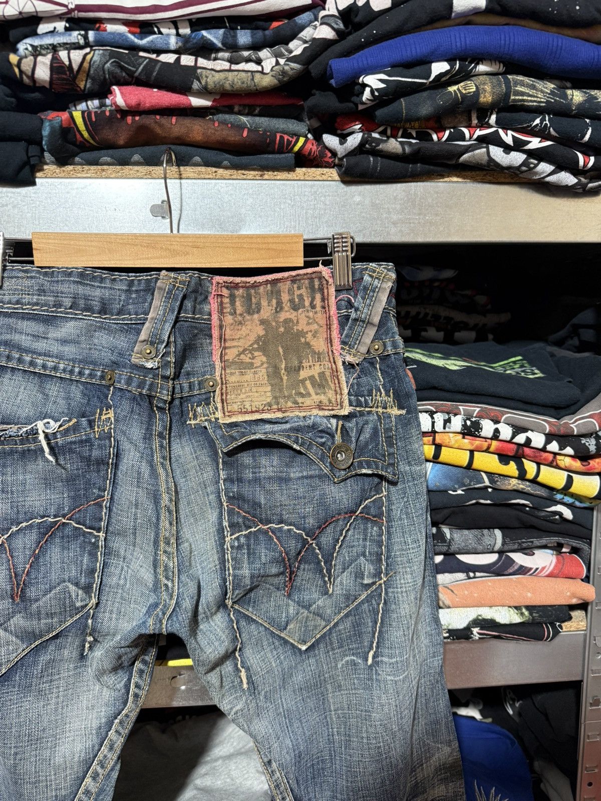 Japanese Brand Vintage Avant Garde Tough Jeansmith 3D Jeans Archive Y2K Size US 30 / EU 46 - 7 Thumbnail