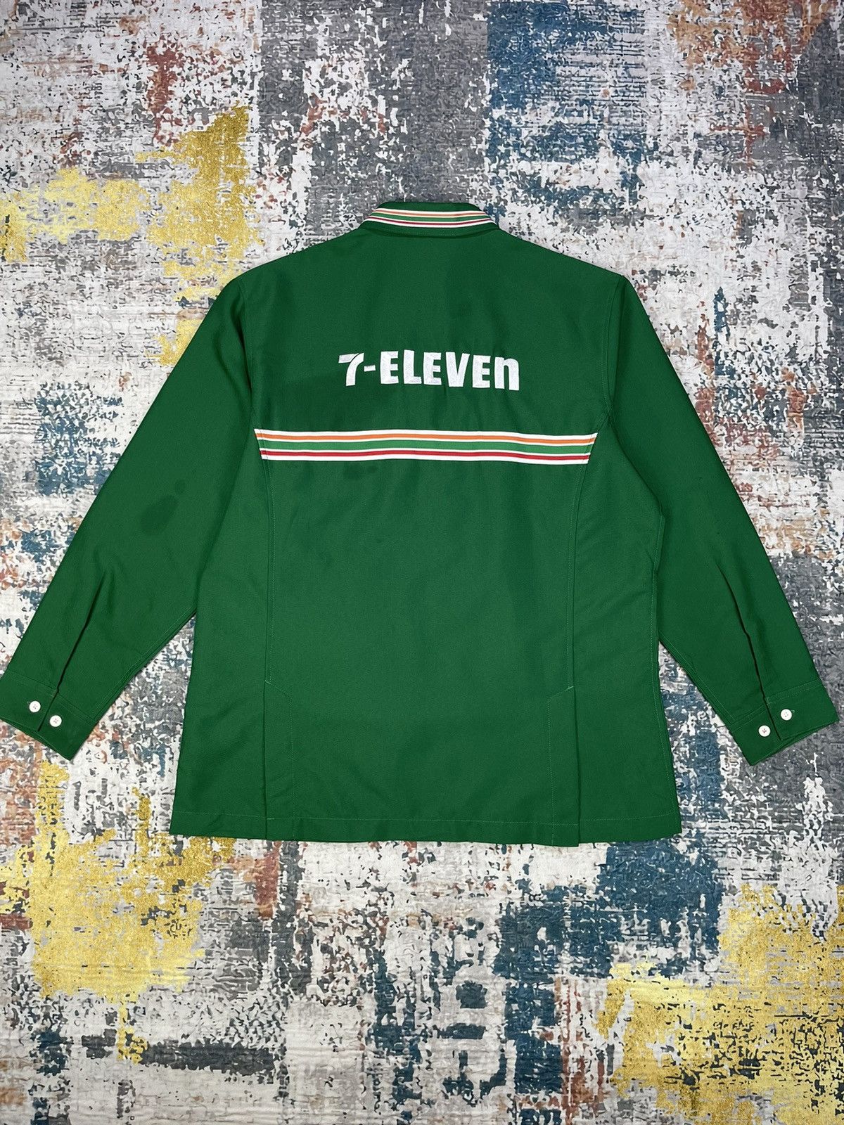 Japanese Brand Vtg 7 ELEVEN Back Spell Zipper Overshirt Uniform Size US L / EU 52-54 / 3 - 1 Thumbnail