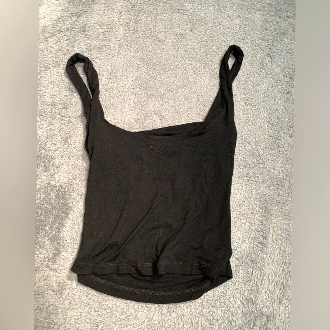 Vintage White Fox Boutique White Fox Black Tank XS Womens Camisole Cropped Top Tank XS Black Womens Camisole 90s? Size XS / US 0-2 / IT 36-38 - 5 Thumbnail