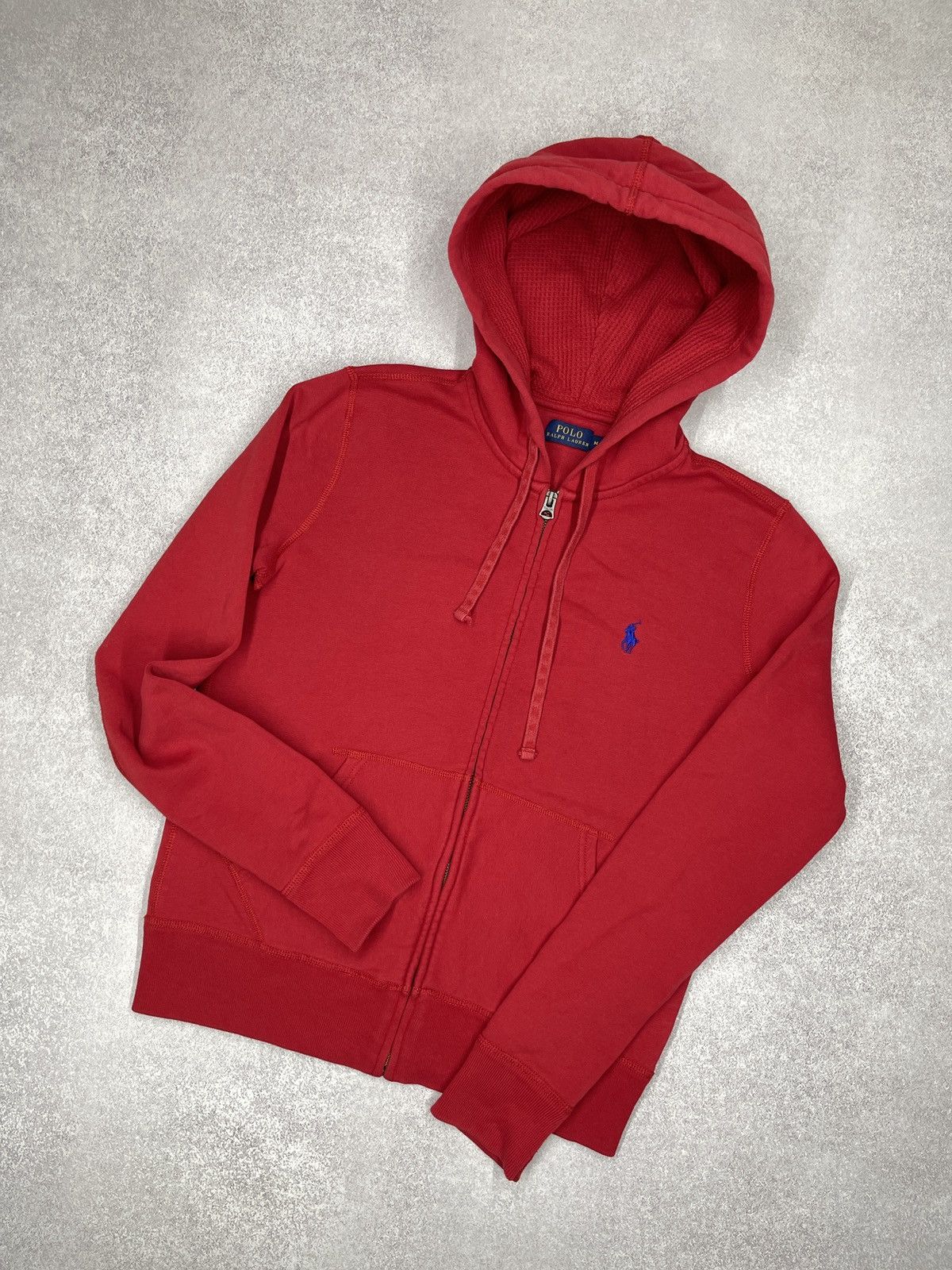 Polo Ralph Lauren Womens Polo Ralph Lauren Red Zip Hoodie Y2K Rugby Size M Size M / US 6-8 / IT 42-44 - 1 Thumbnail