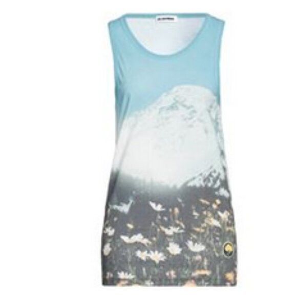 Jil Sander Jil Sander Blue and White Scenic Tank Top Size L / US 10 / IT 46 - 1 Thumbnail