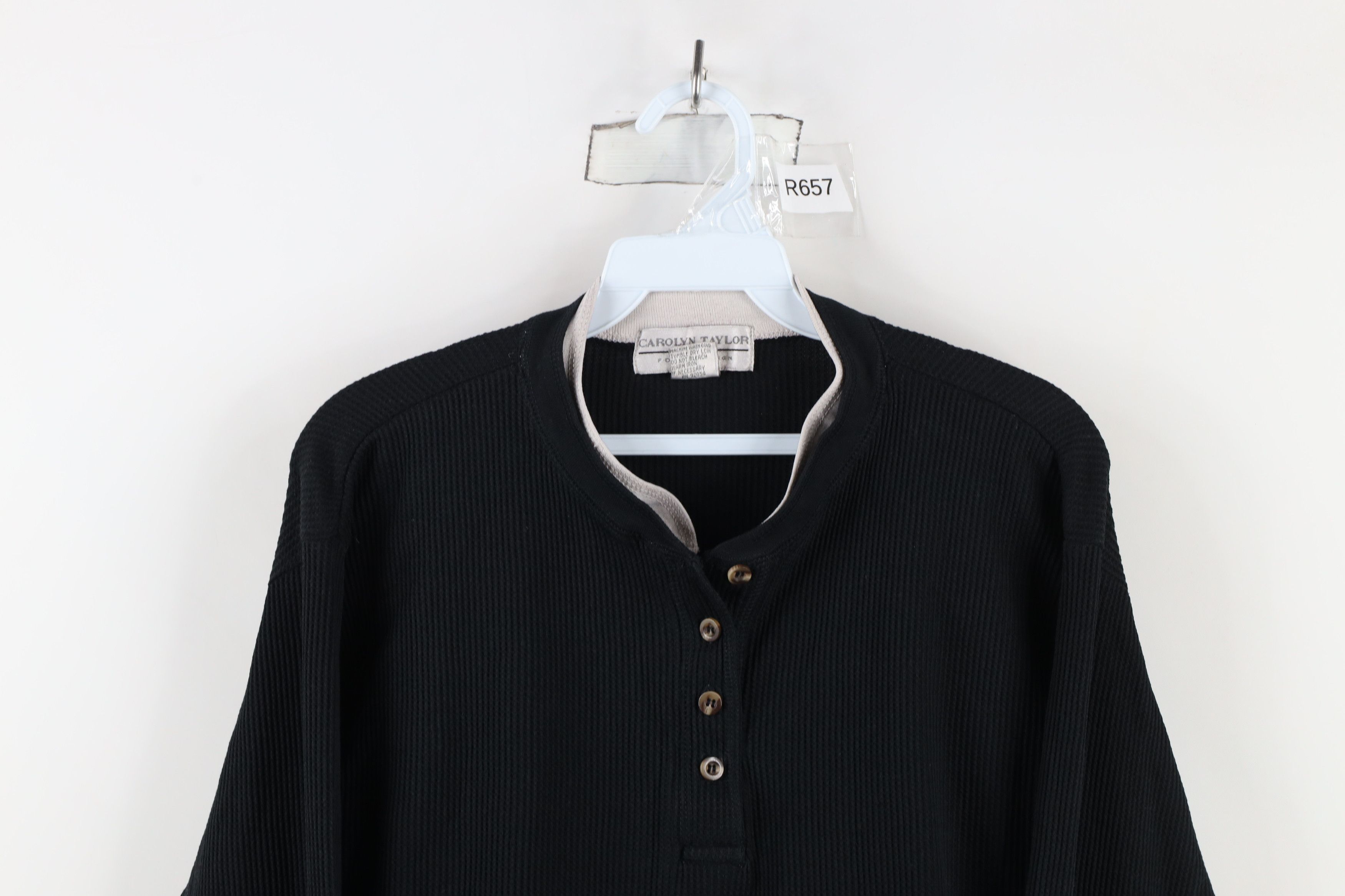 Vintage Vintage 90s Streetwear Layered Thermal Waffle Knit T-Shirt Size S / US 4 / IT 40 - 2 Thumbnail
