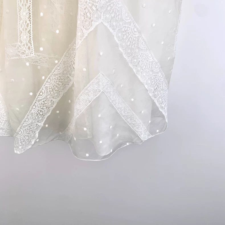 Dior Dior White lace embroidered mulberry silk strap dress Size XS / US 0-2 / IT 36-38 - 4 Thumbnail