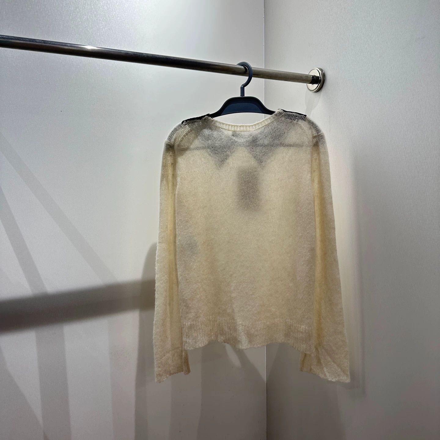 Christian Dior Monsieur Dior apr477 24FW lace-collar alpaca wool sweater 36 Size XS / US 0-2 / IT 36-38 - 2 Thumbnail