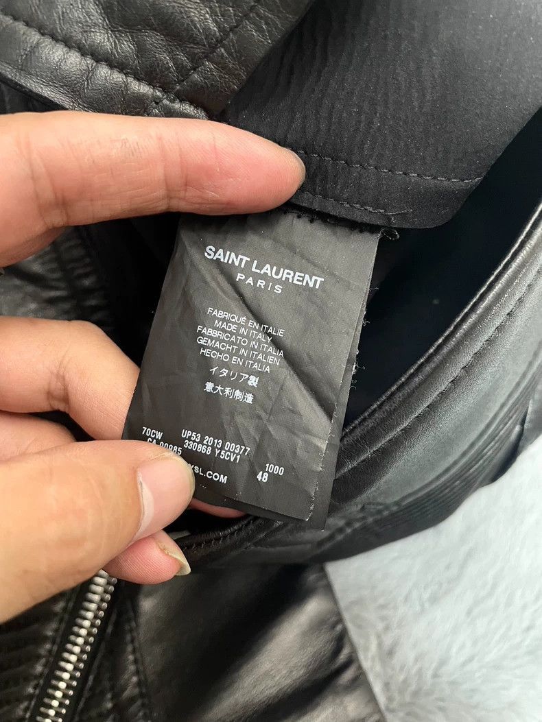 Saint Laurent Paris Saint Laurent Paris Lambskin zipper motorcycle leather pant Size US 32 / EU 48 - 4 Thumbnail