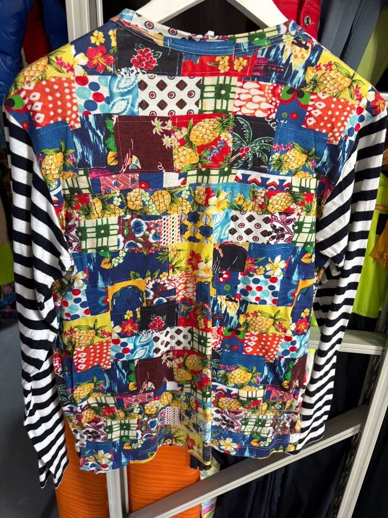 Comme des Garcons Comme Des Garcons Floral Patchwork Long Sleeve T-shirt, Si Size S / US 4 / IT 40 - 3 Thumbnail