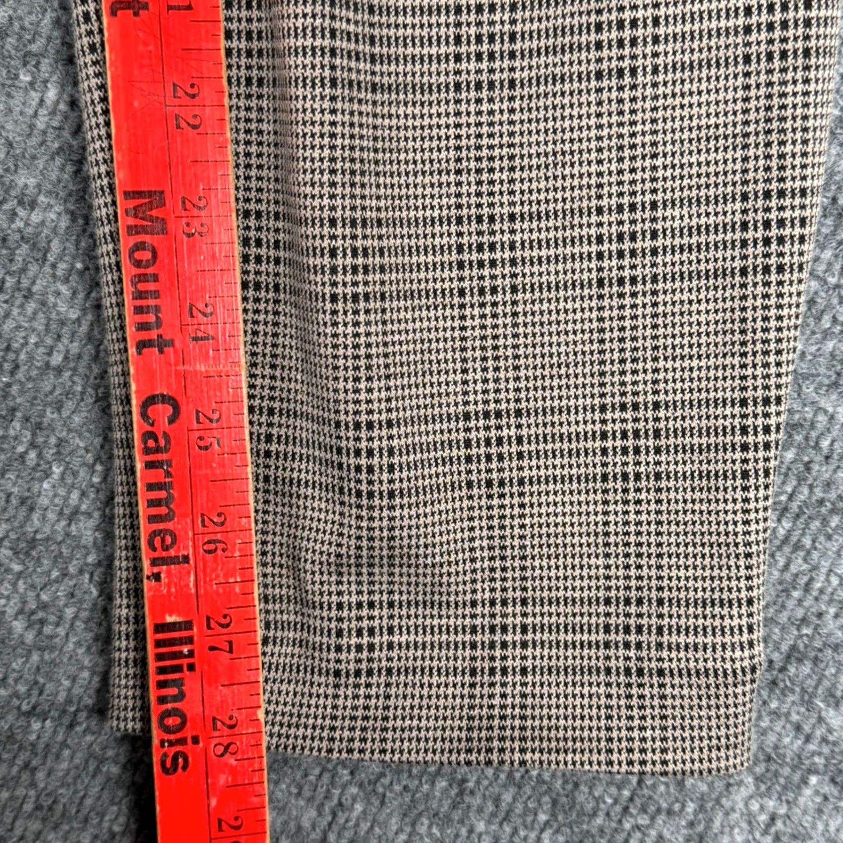 Vintage Ophelia Roe Plaid Stretch Pants Dress Pants Women Large Beige 36x28 Faux Pockets Tweed Workwear Office Career Trousers Size 36" / US 14 / IT 50 - 5 Thumbnail