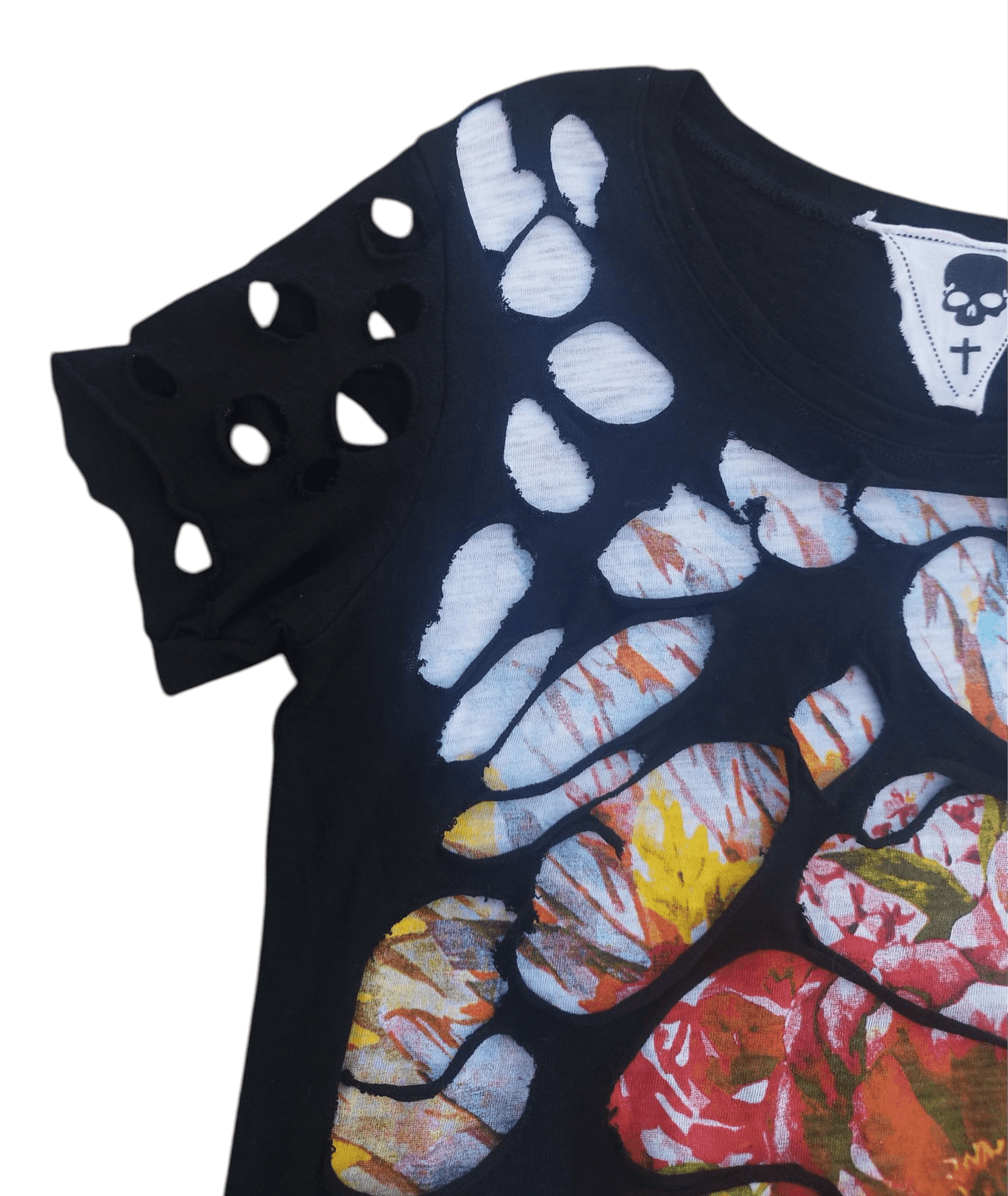 The Unbranded Brand Distroyed skull t-shirt Size M / US 6-8 / IT 42-44 - 3 Thumbnail
