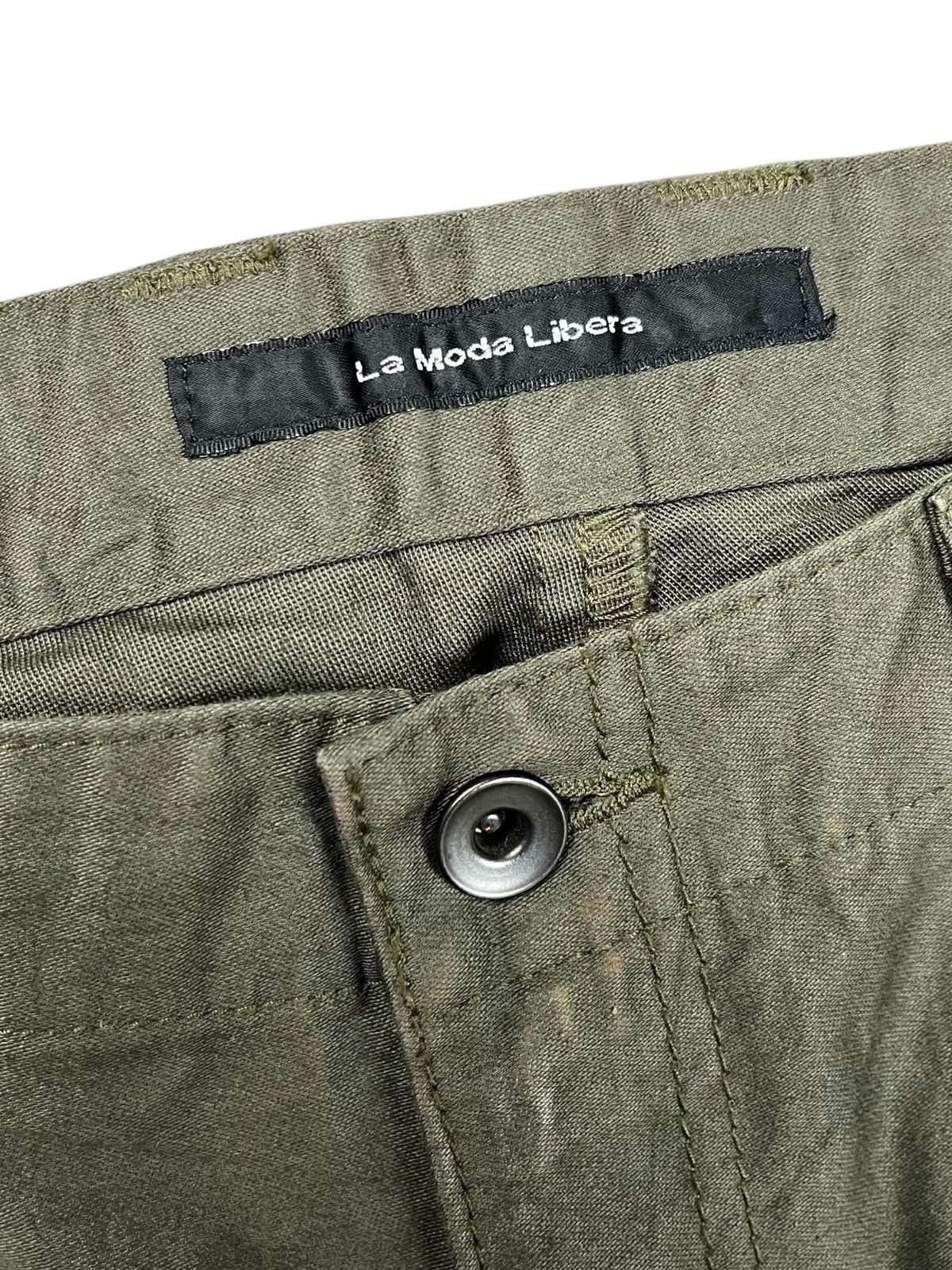 If Six Was Nine 2000s La Moda Libera - Bondage Flared Cargo Pants Size US 29 - 8 Thumbnail