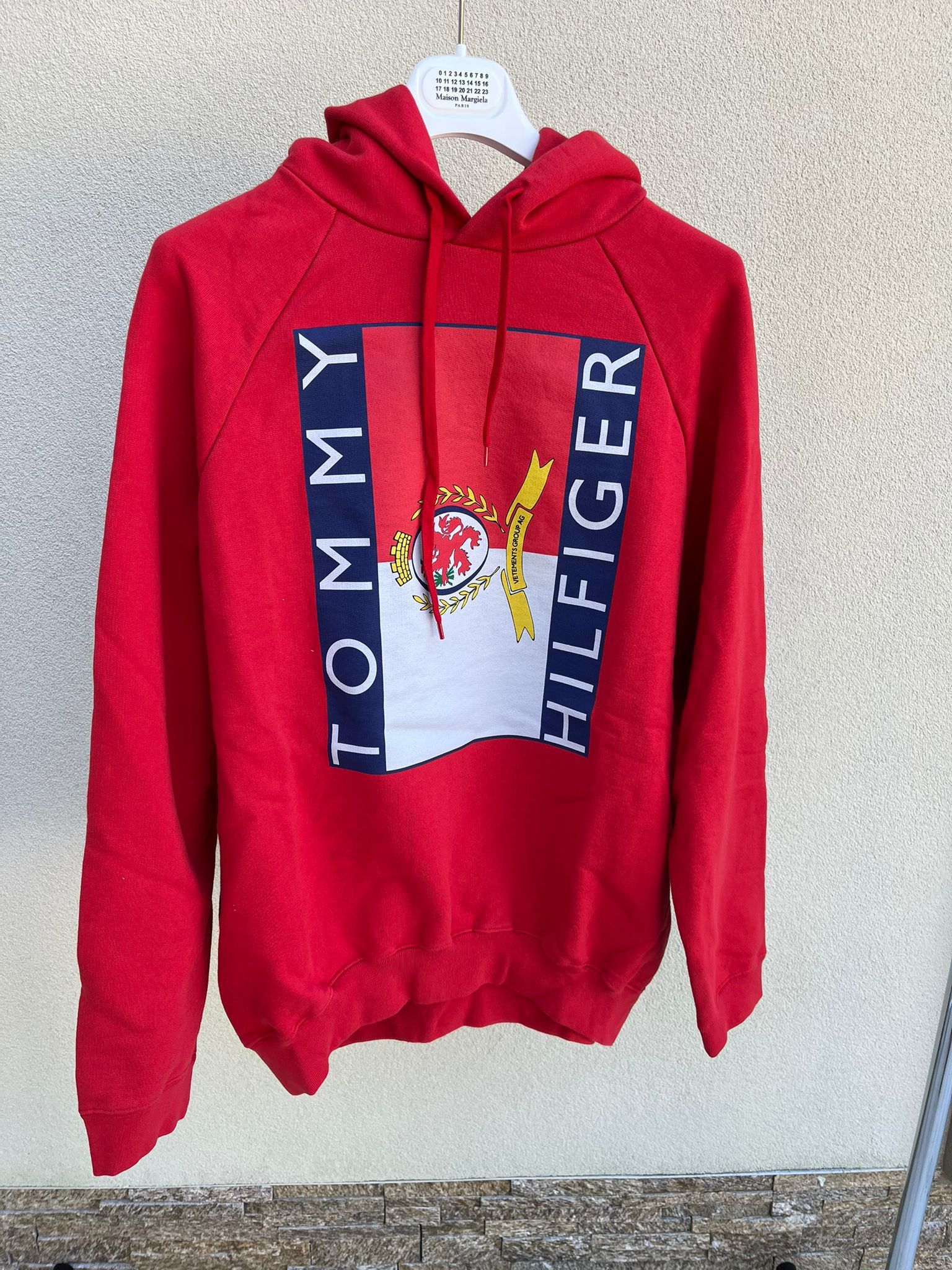 Pre-owned Tommy Hilfiger X Vetements Tommy Oversized Hoodie In Red