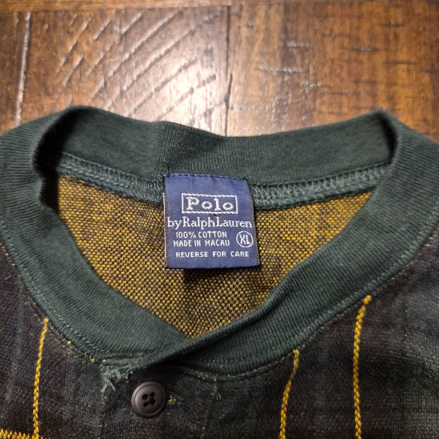 Polo Ralph Lauren VINTAGE Polo Ralph Lauren Mens Henley Tartan Plaid Size XL Long Sleeve 1990s Size US XL / EU 56 / 4 - 3 Thumbnail