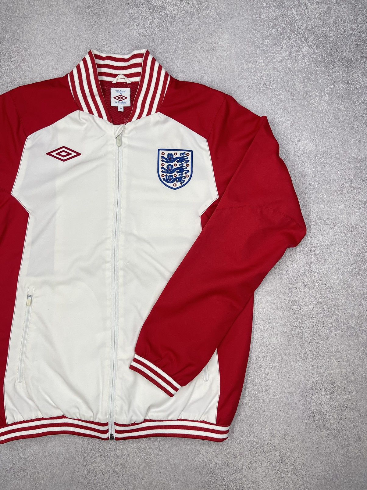 Umbro Vintage Umbro England Track Bomber Jacket Soccer Football Size US M / EU 48-50 / 2 - 3 Thumbnail