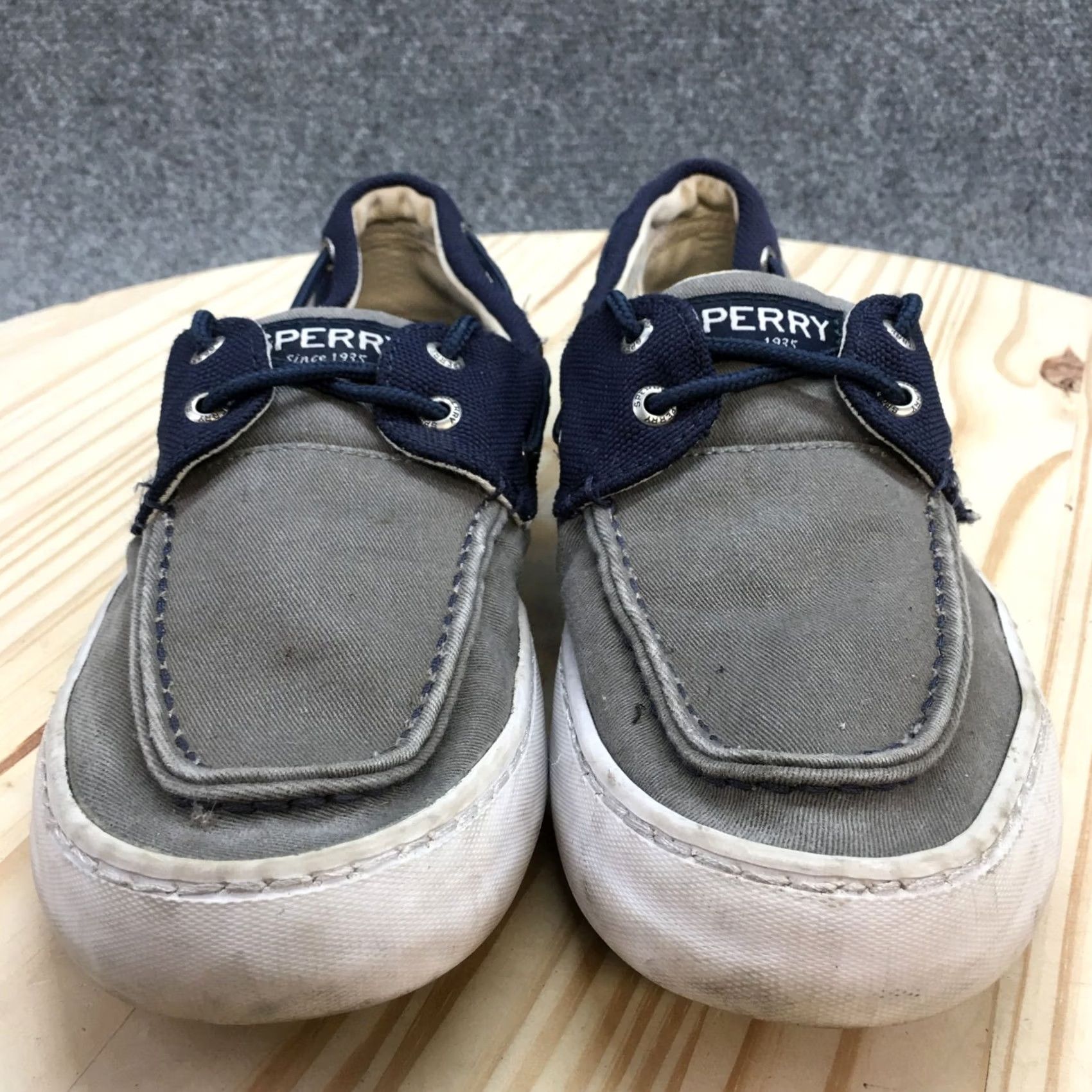 Sperry Sperry Top Sider Boat Shoes Mens 9 M Cutter 2 Eye Casual STS15303 Blue Fabric Shoes Size US M / EU 48-50 / 2 - 7 Thumbnail