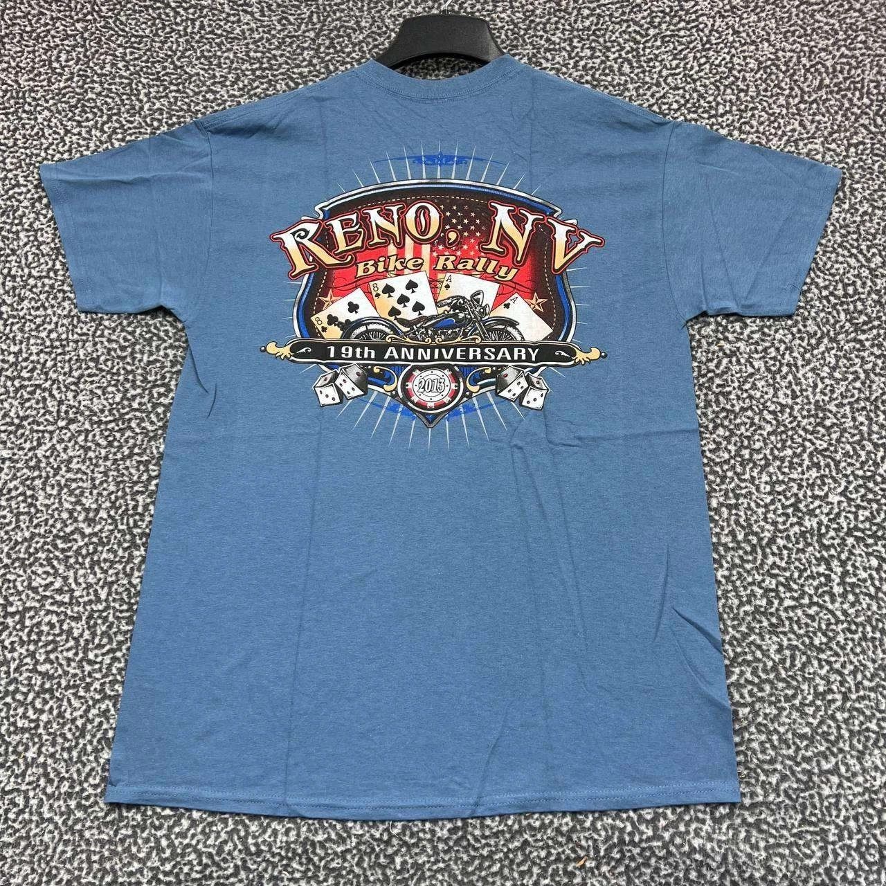 Gildan Vintage Reno Bike Rally Shirt Men L Short Sleeve Deadstock Size US L / EU 52-54 / 3 - 1 Thumbnail