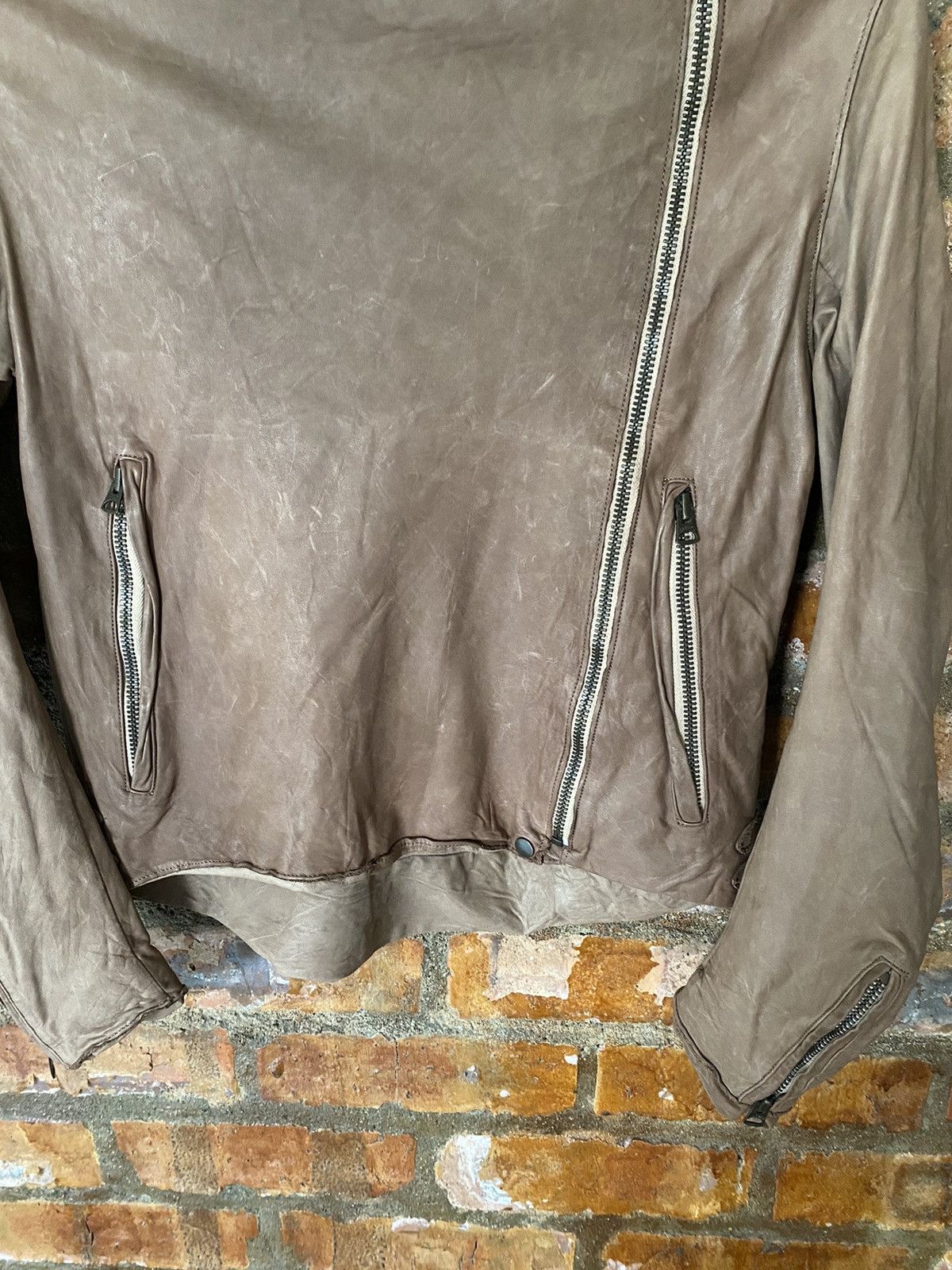 If Six Was Nine × Isamu Katayama Backlash × Japanese Brand 2000s Sisii Japan asymmetrical leather Jacket Size S / US 4 / IT 40 - 6 Thumbnail