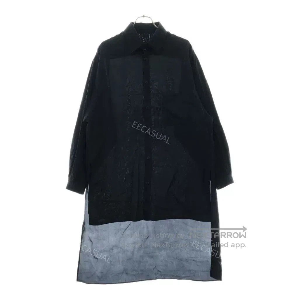Yohji Yamamoto Yohji Yamamoto Black Logo Long Sleeve Shirt. Size US L / EU 52-54 / 3 - 4 Thumbnail