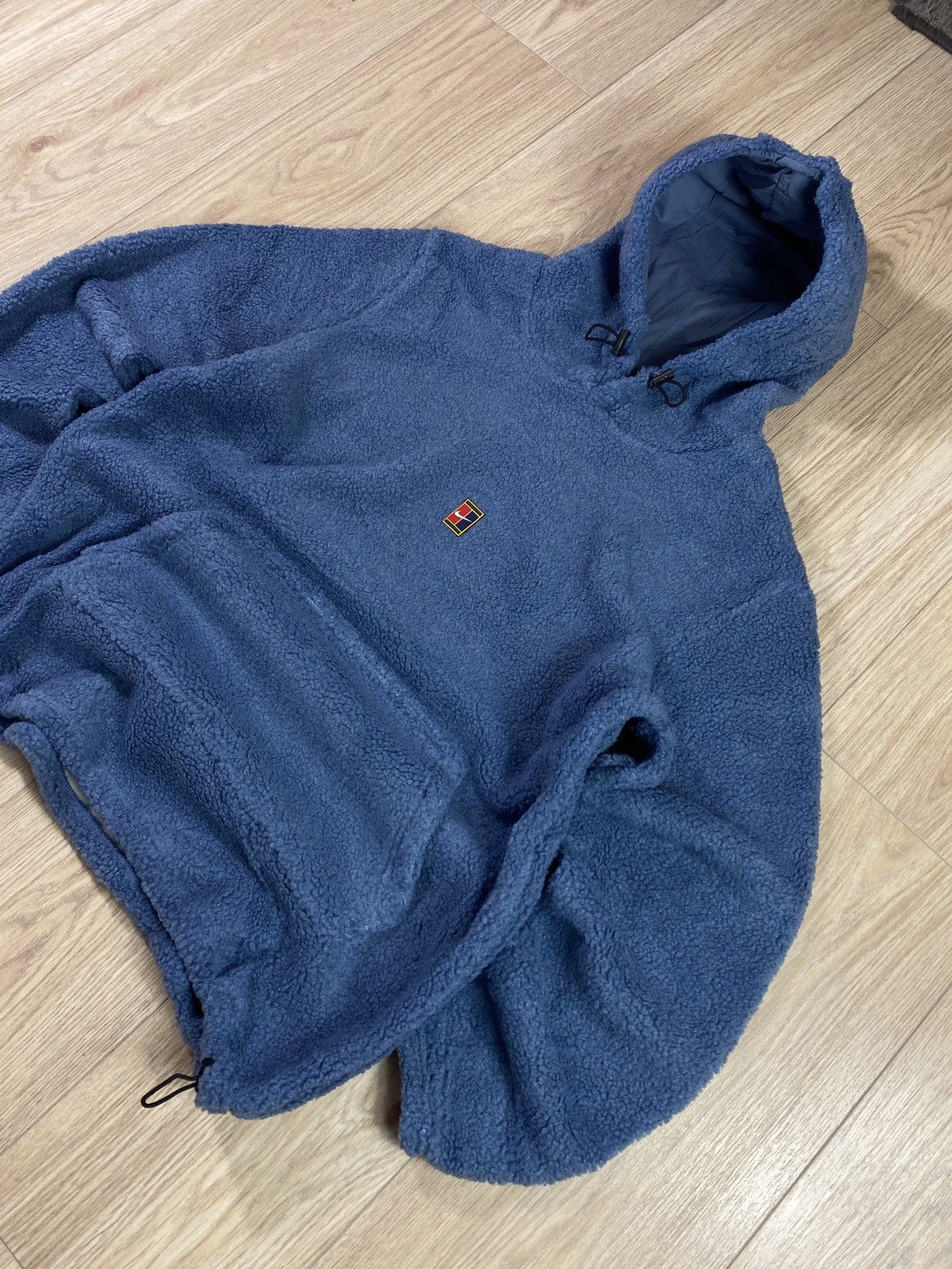 Nike × Vintage Vintage Nike Court Hoodie Center Logo Fleece Hoodie Y2K Boxy Size US M / EU 48-50 / 2 - 1 Thumbnail