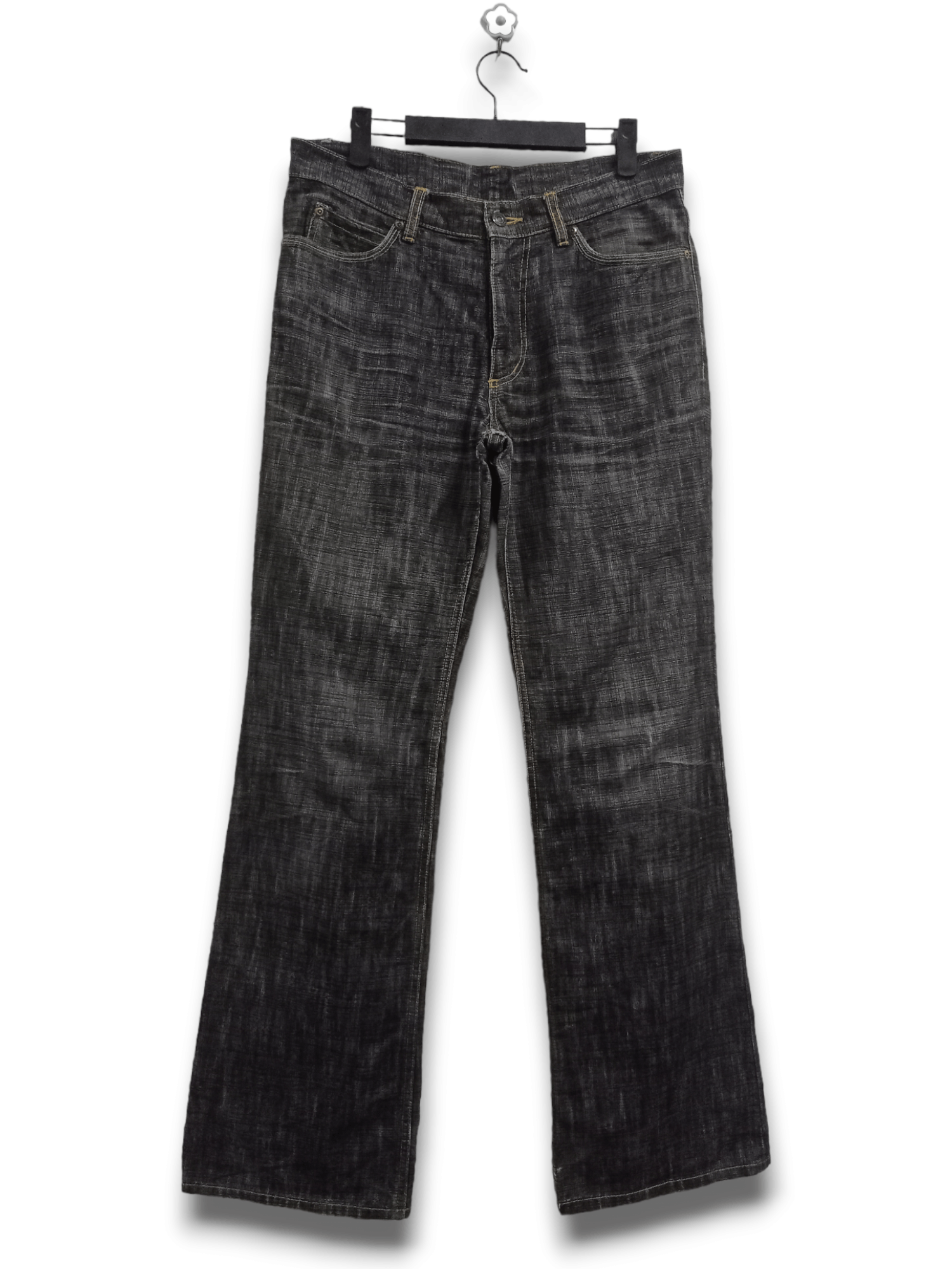 Designer × Japanese Brand Vintage Japanese Brand Atelier Black Flare Jeans 31x32 Size US 31 - 1 Thumbnail
