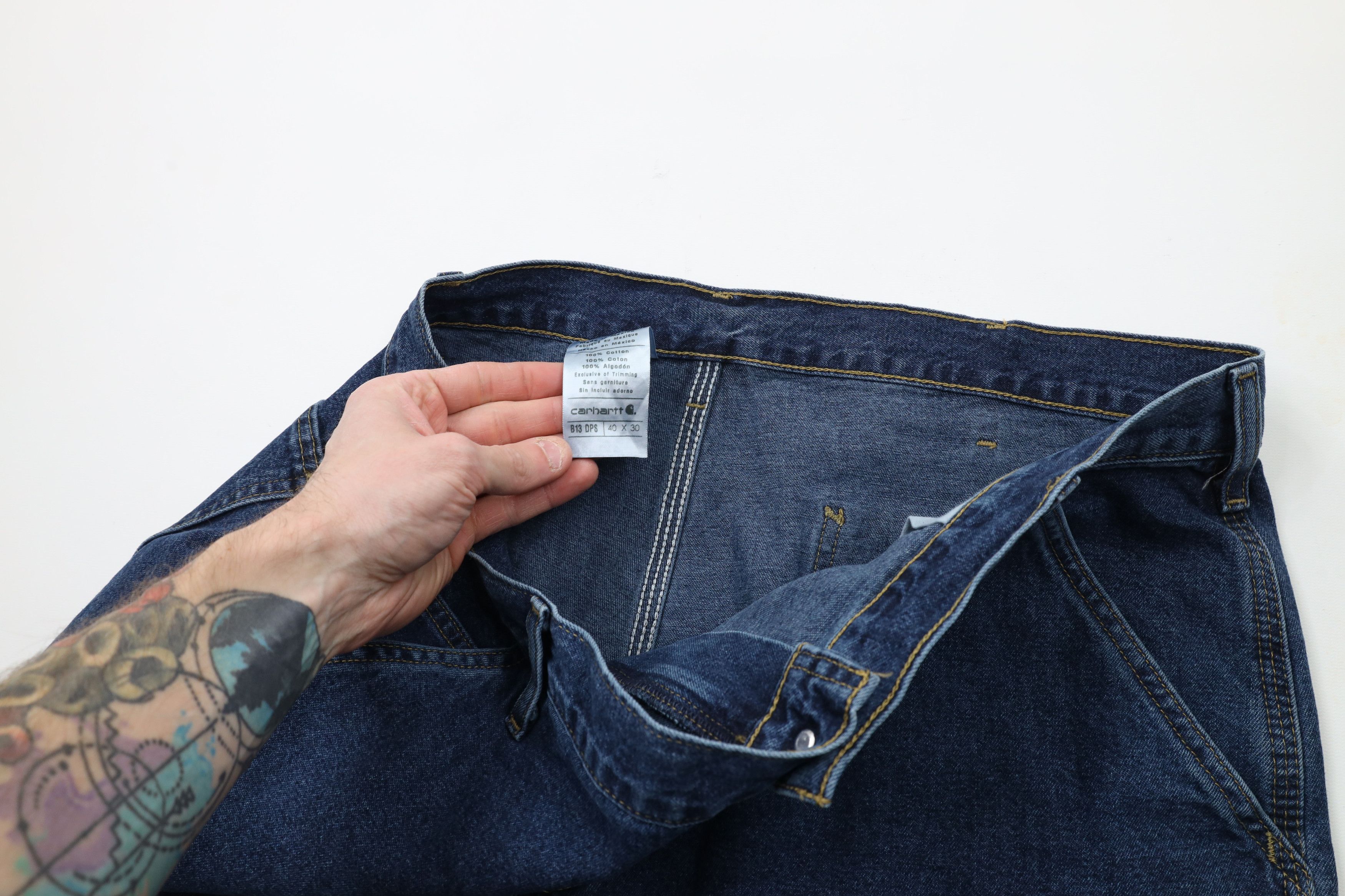Carhartt × Vintage Vintage Carhartt Spell Out Wide Leg Dungaree Denim Jeans Size US 40 / EU 56 - 9 Thumbnail