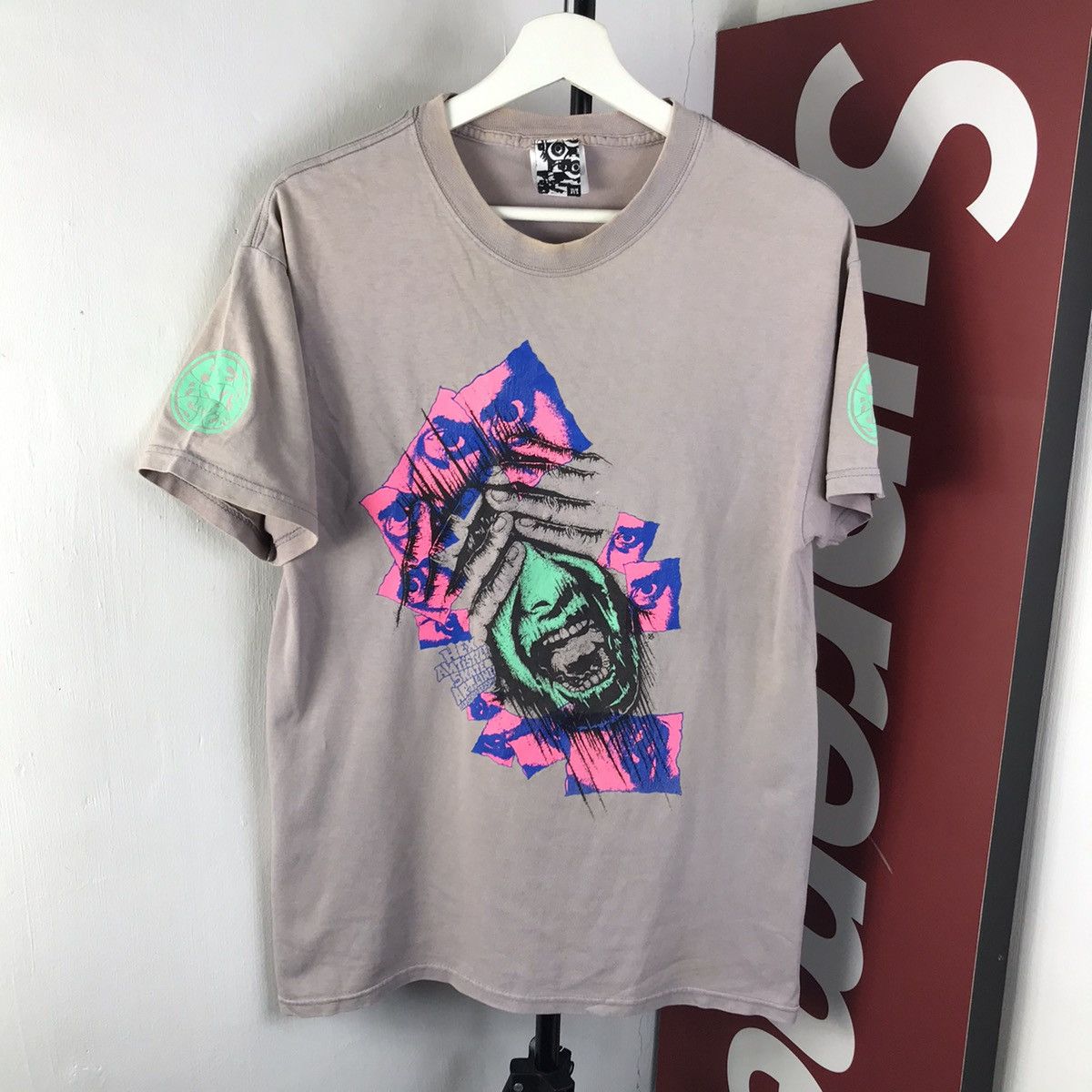 image of Powell Peralta x Skategang Vintage Skate Hex Anti Style Gordon And Smith Pro Skater Tee in Grey (Si