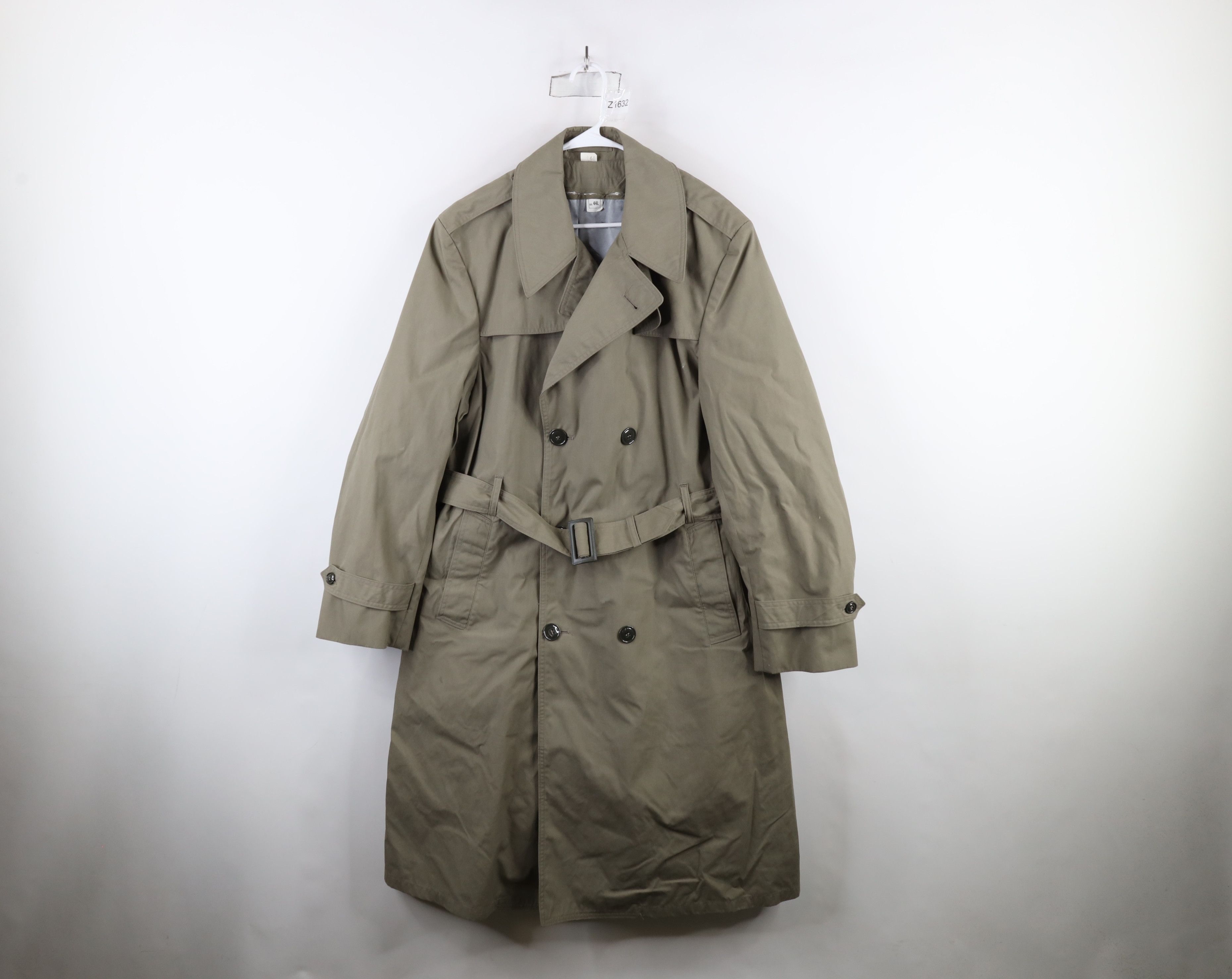 Vintage Vintage 90s Military Weather Trench Coat Jacket Pewter USA Size US L / EU 52-54 / 3 - 1 Thumbnail