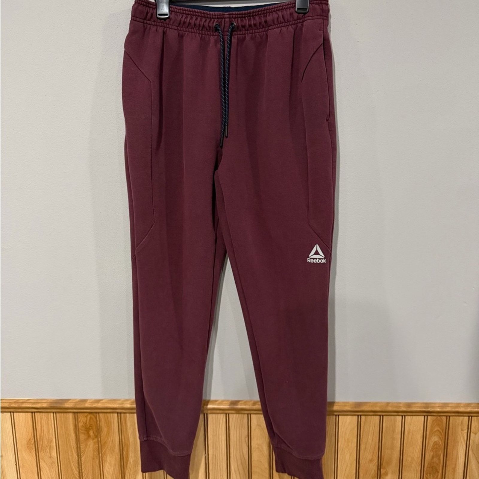 Reebok Reebok Men's Burgundy Joggers Size US 32 / EU 48 - 1 Thumbnail