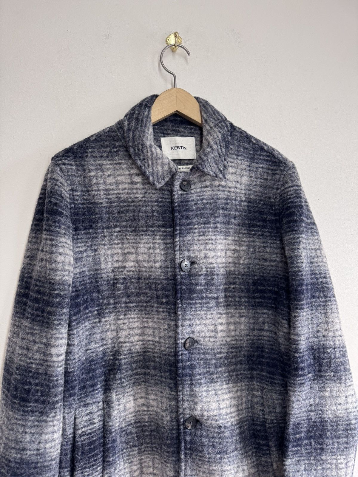 KESTIN Kestin Edinburgh Overcoat Navy Check M Size US M / EU 48-50 / 2 - 2 Thumbnail