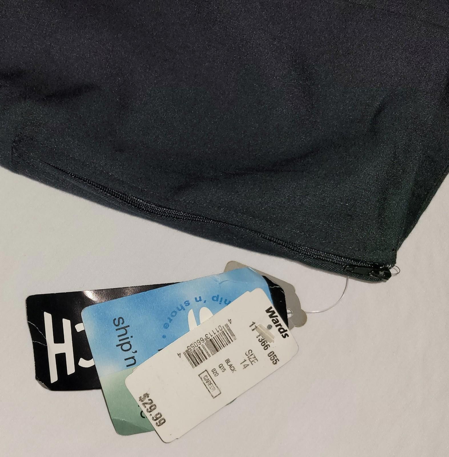 Designer Ship 'n Shore Black slacks Size 14 Pleated Front Pockets Size 36" / US 14 / IT 50 - 4 Thumbnail