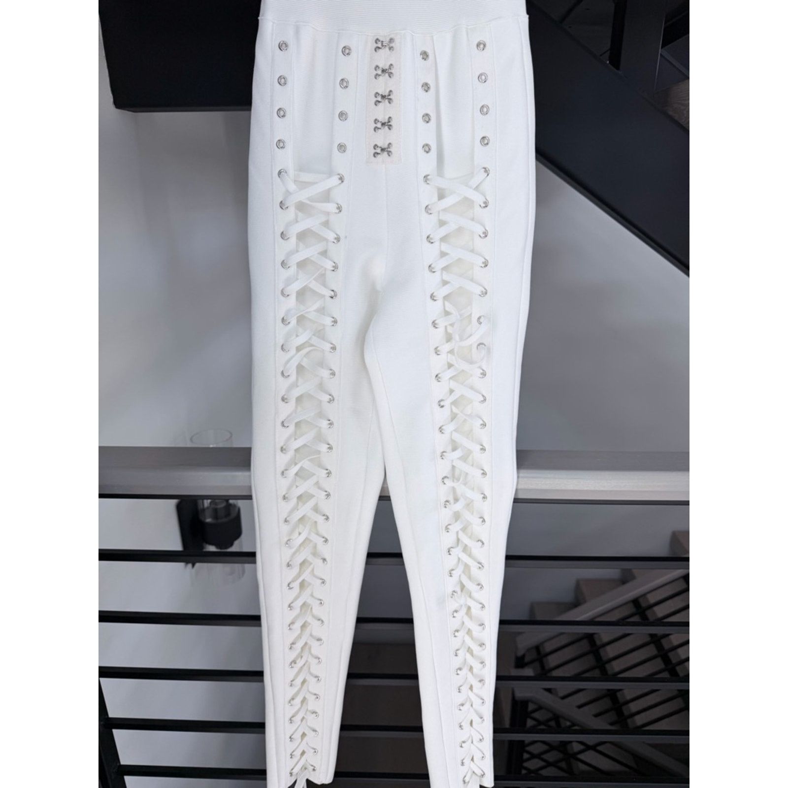 Other New Y2K Vacation White Lace-Up High-Waist Jumpsuit size S Size S / US 4 / IT 40 - 14 Thumbnail