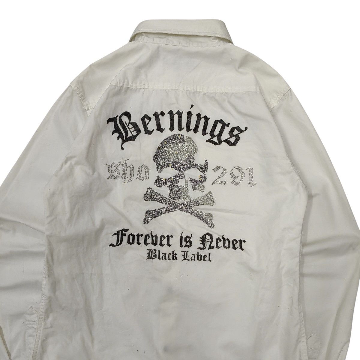 BERNINGS SHO Vintage Y2K BERNINGS-SHO Black Label Skull Shirt Button Up Size US L / EU 52-54 / 3 - 3 Thumbnail