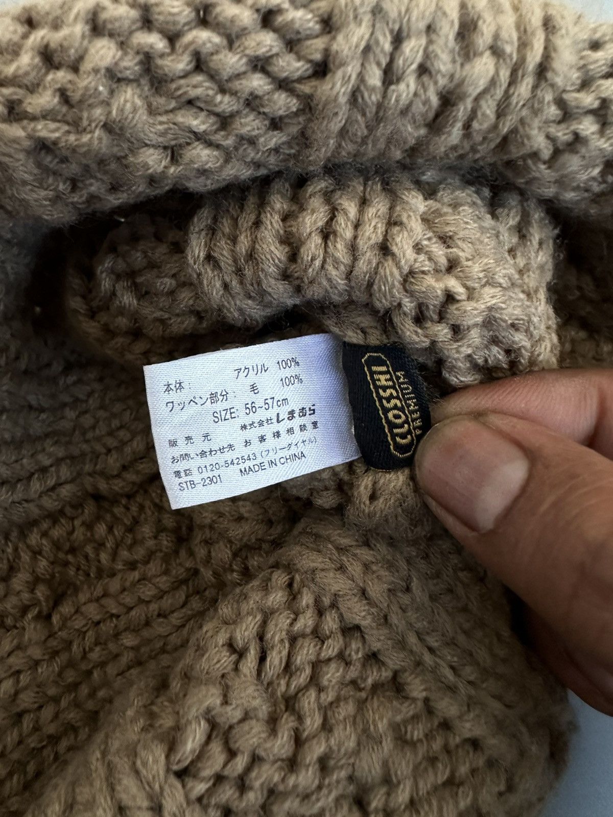 Harris Tweed Distinctive Harris Tweed Beige Cable Knit Beanie Size ONE SIZE - 6 Thumbnail