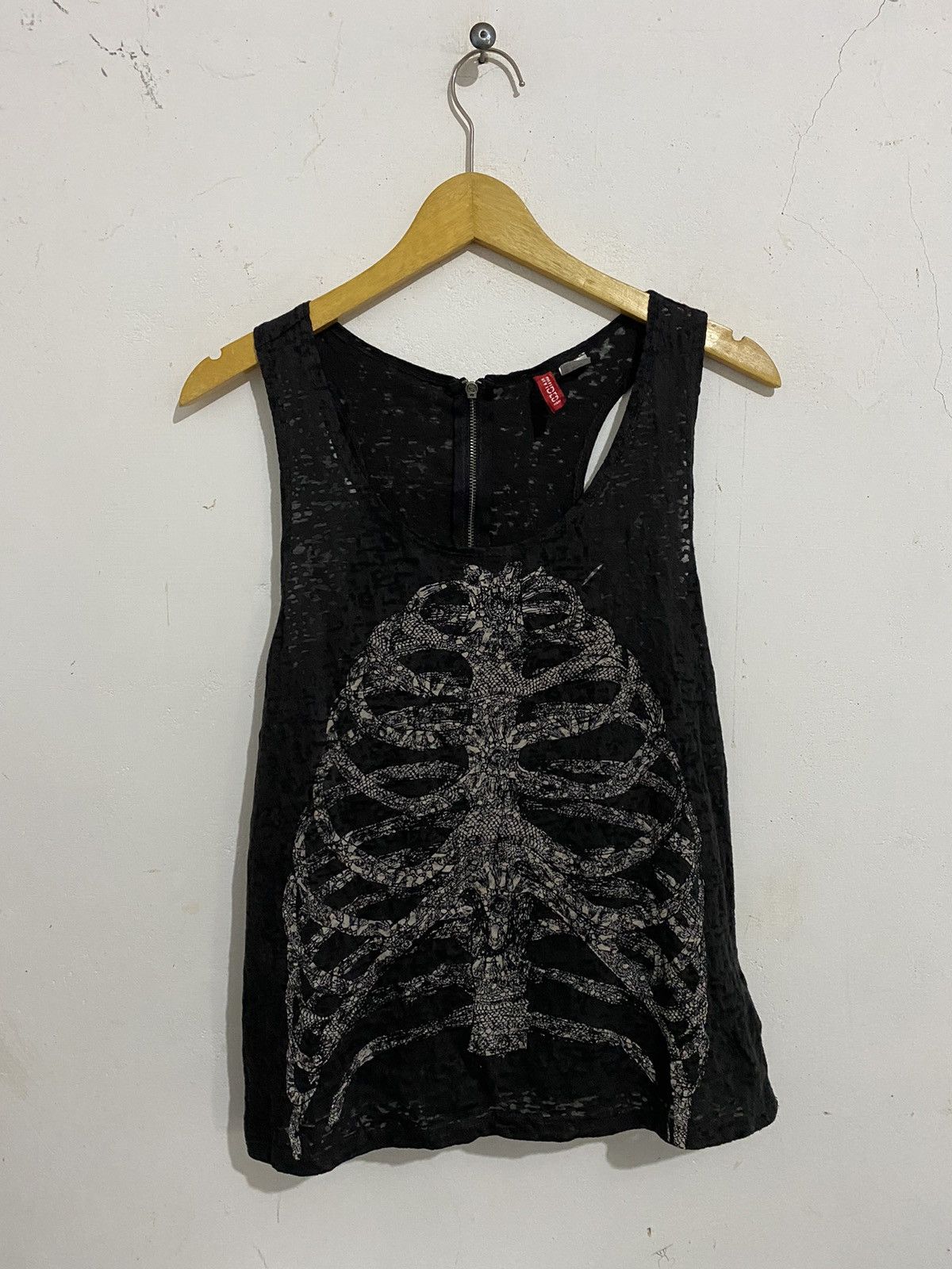 L.G.B. tank top　y2k　skull 2000s Skull Wing Print Tank Tops Cyber Grunge Y2K Graphic