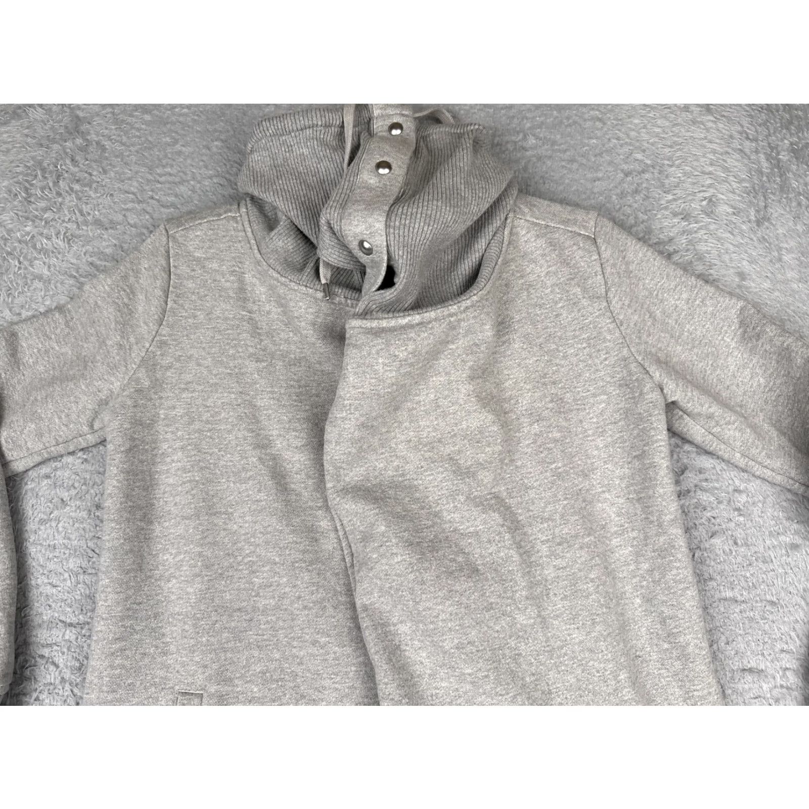 Athleta Athleta Jacket Womens XS Gray French Terry Hooded Full Zip Cardigan Sweatshirt Size XS / US 0-2 / IT 36-38 - 4 Thumbnail