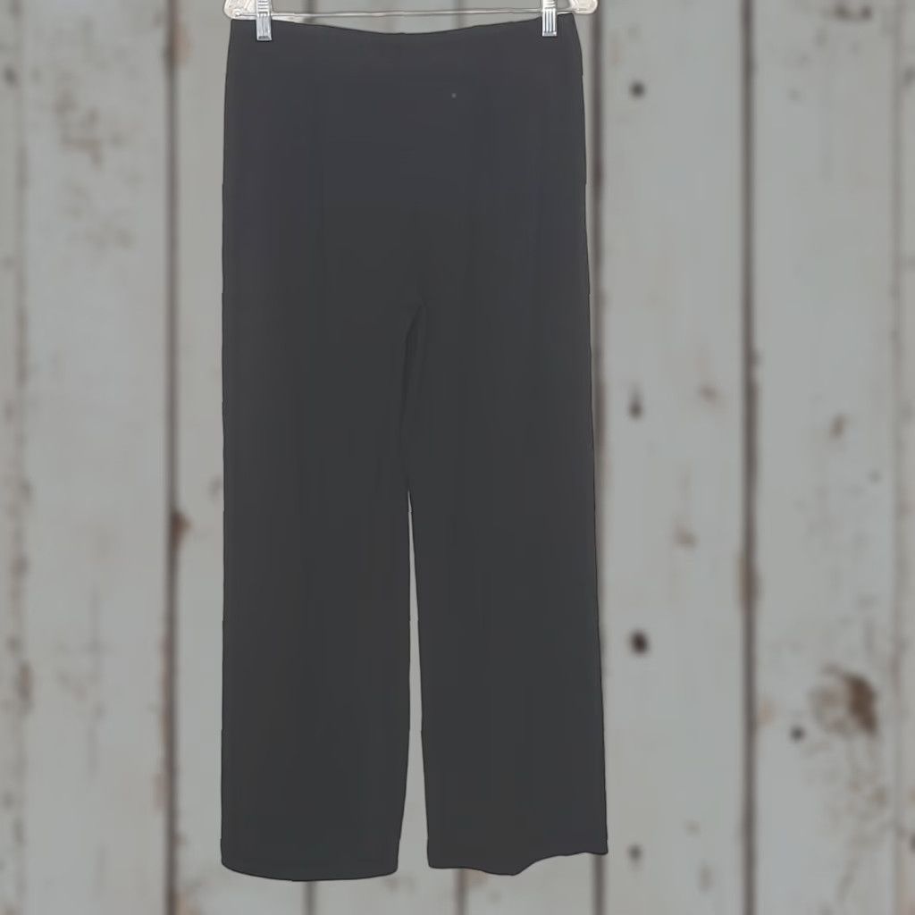 J.Crew J.Crew Womens Cropped Velour Pants Sz 6 Black Elastic Waist Pockets Career High Rise Pull On Size 28" / US 6 / IT 42 - 1 Thumbnail